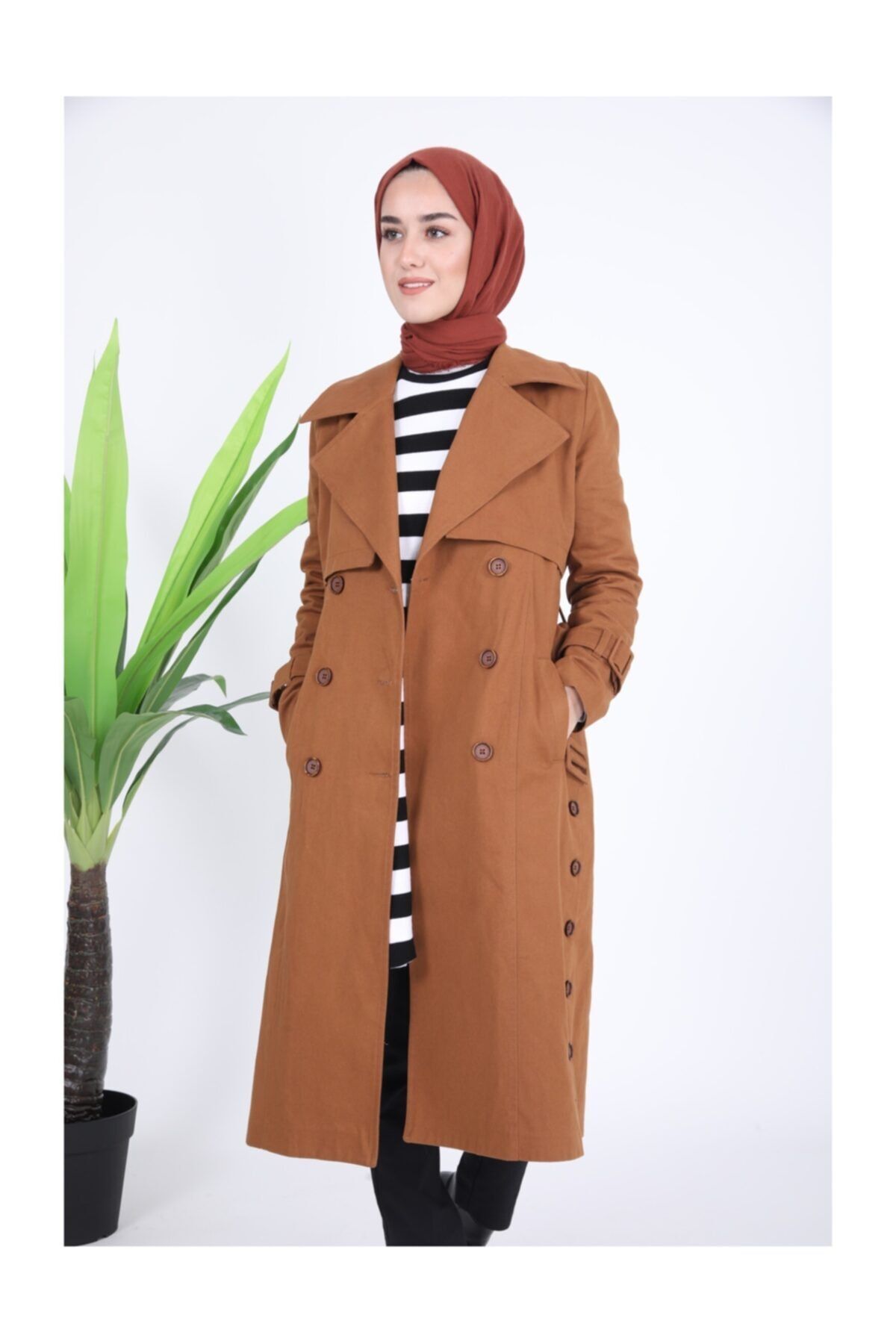 PASTELASTORE Pamuk Gabardin Trençkot