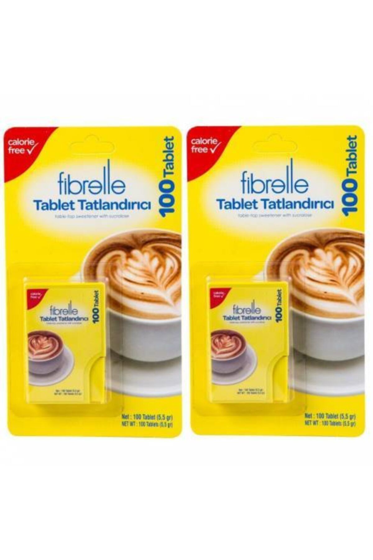 Fibrelle Tatlandırıcı Tablet 2 Kutu 300'lük Splenda Muadili Orijinal Ürün.