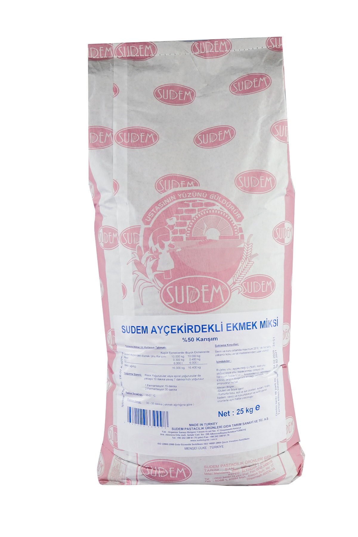 Sudem Ayçekirdekli Ekmek Miksi 25 kg %50 Karışım