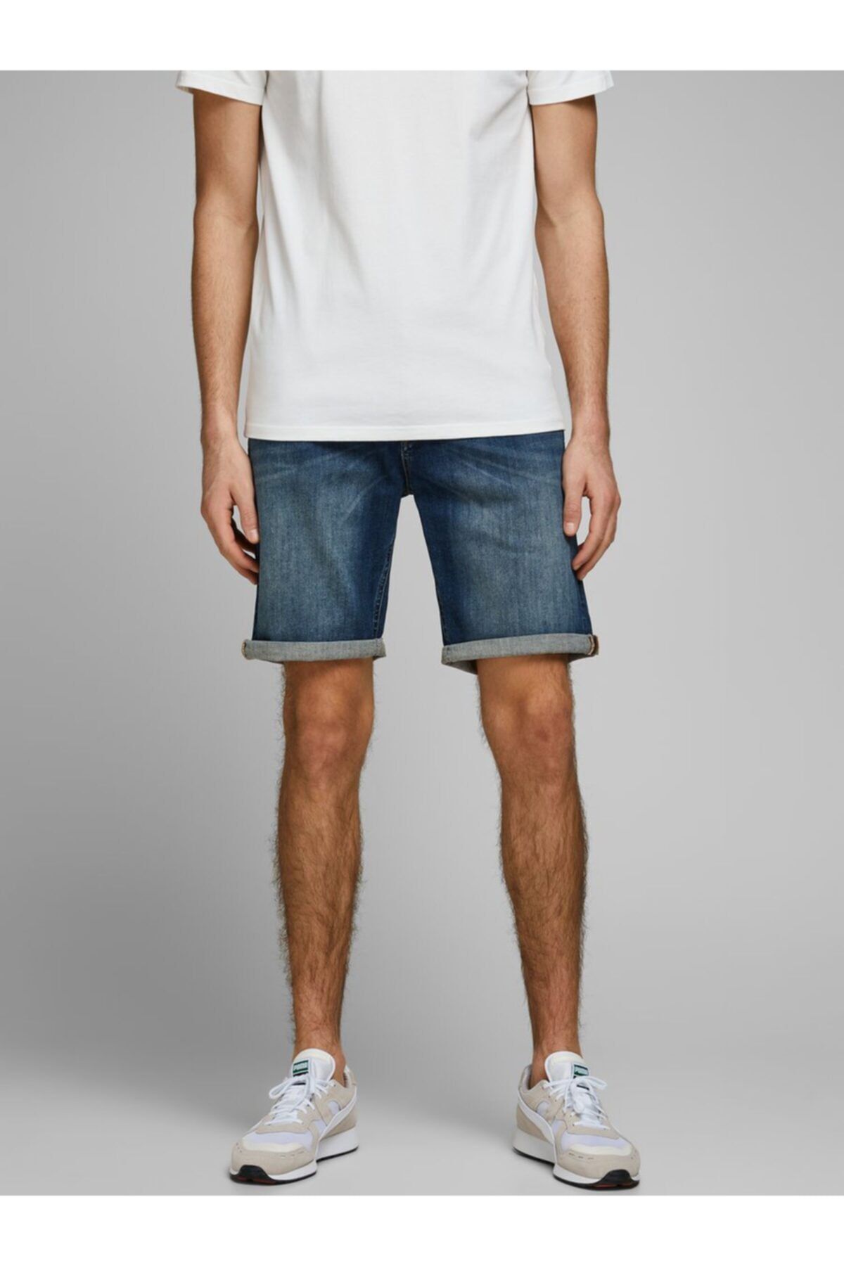 Jack & Jones Erkek Mavi Jeans Şort