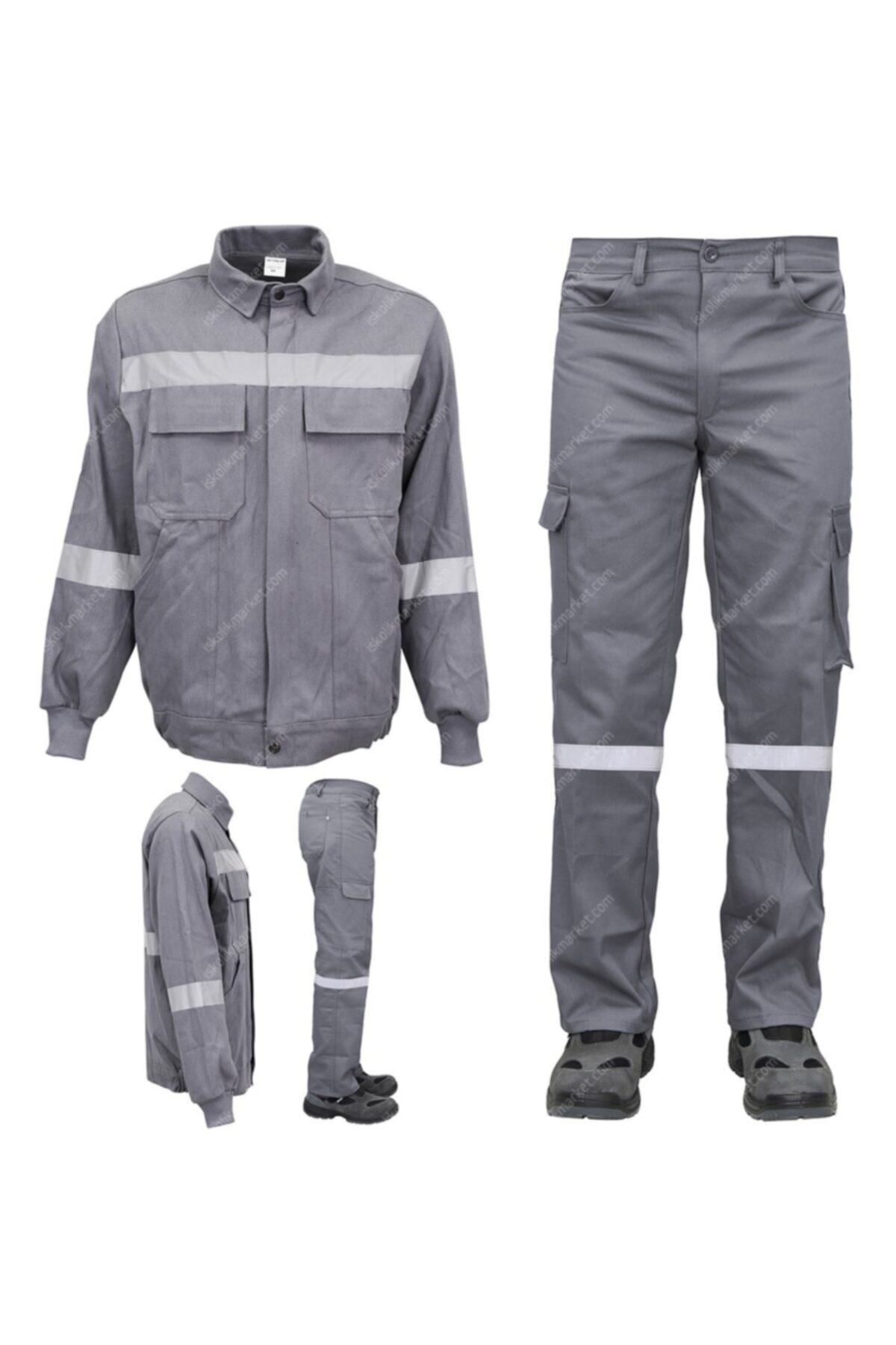mervem Iş Takımı (mont+pantolon) Reflektörlü %100 Pamuk