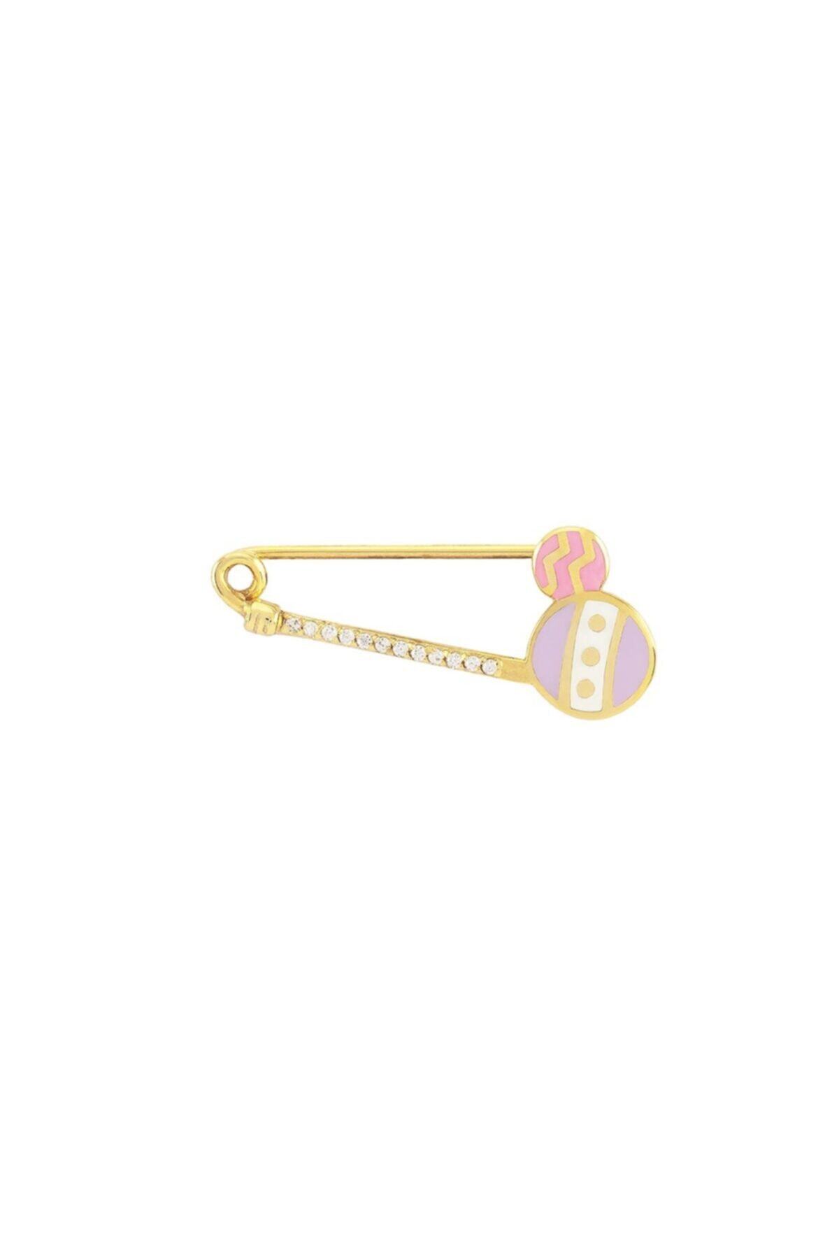 Valentine Diamond Yeni Doğan Bebek Iğnesi Pembe Top