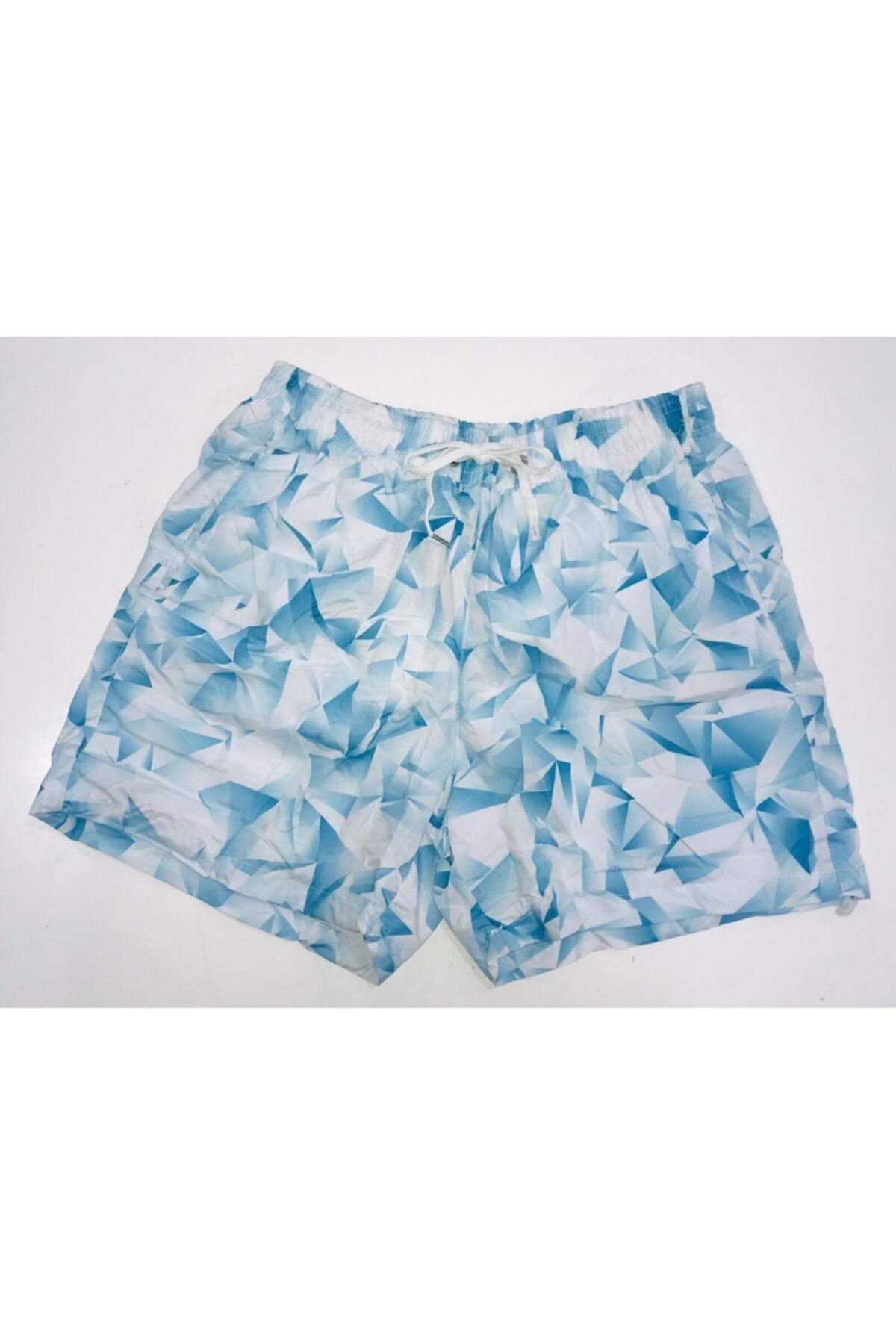 Retro Erkek Turkuaz Moda Kristal  Deniz Şort Mayo