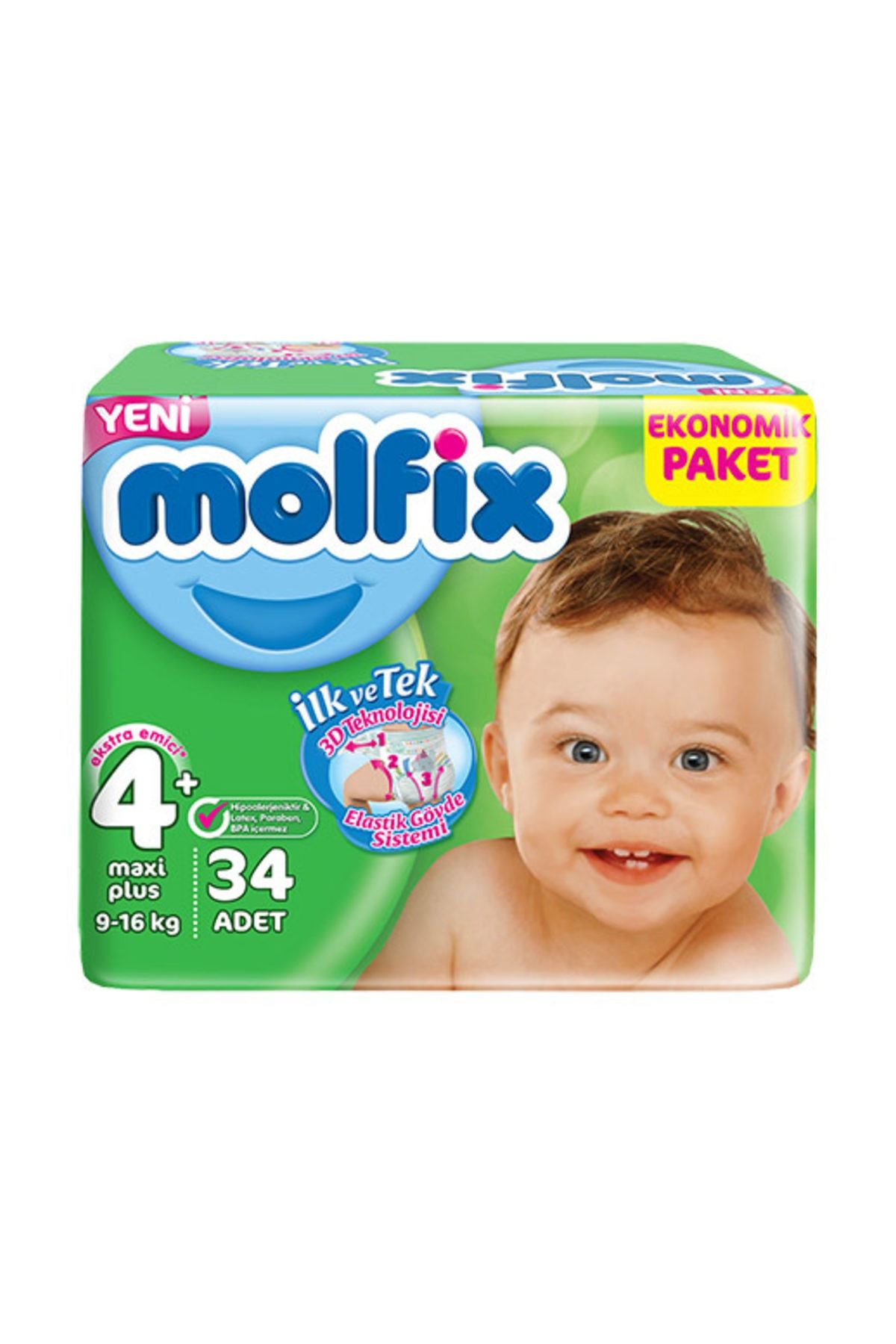 molfix bebek bezi 4 beden maxi plus ekonomik paket 34 adet fiyati yorumlari trendyol