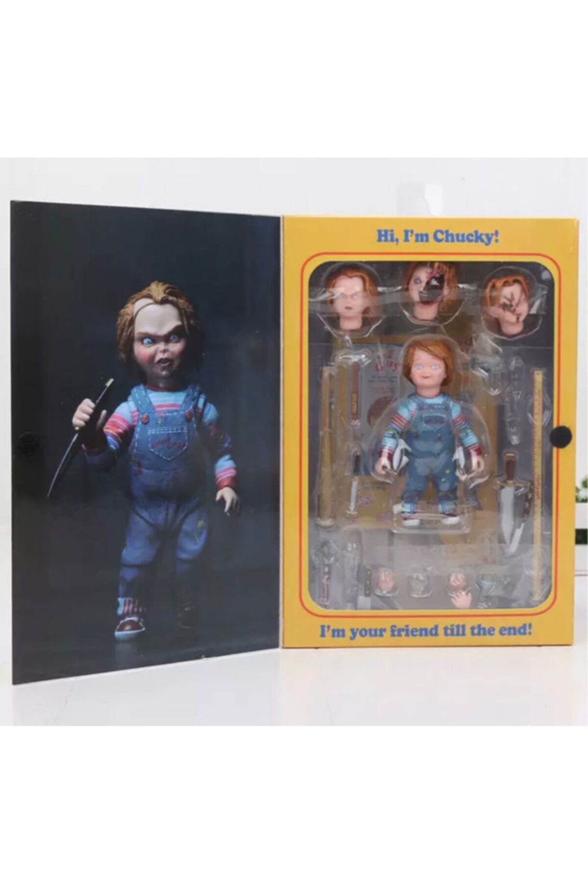 neca ultimate chucky 4 figur oyuncak eklemli 17 parca set fiyati yorumlari trendyol