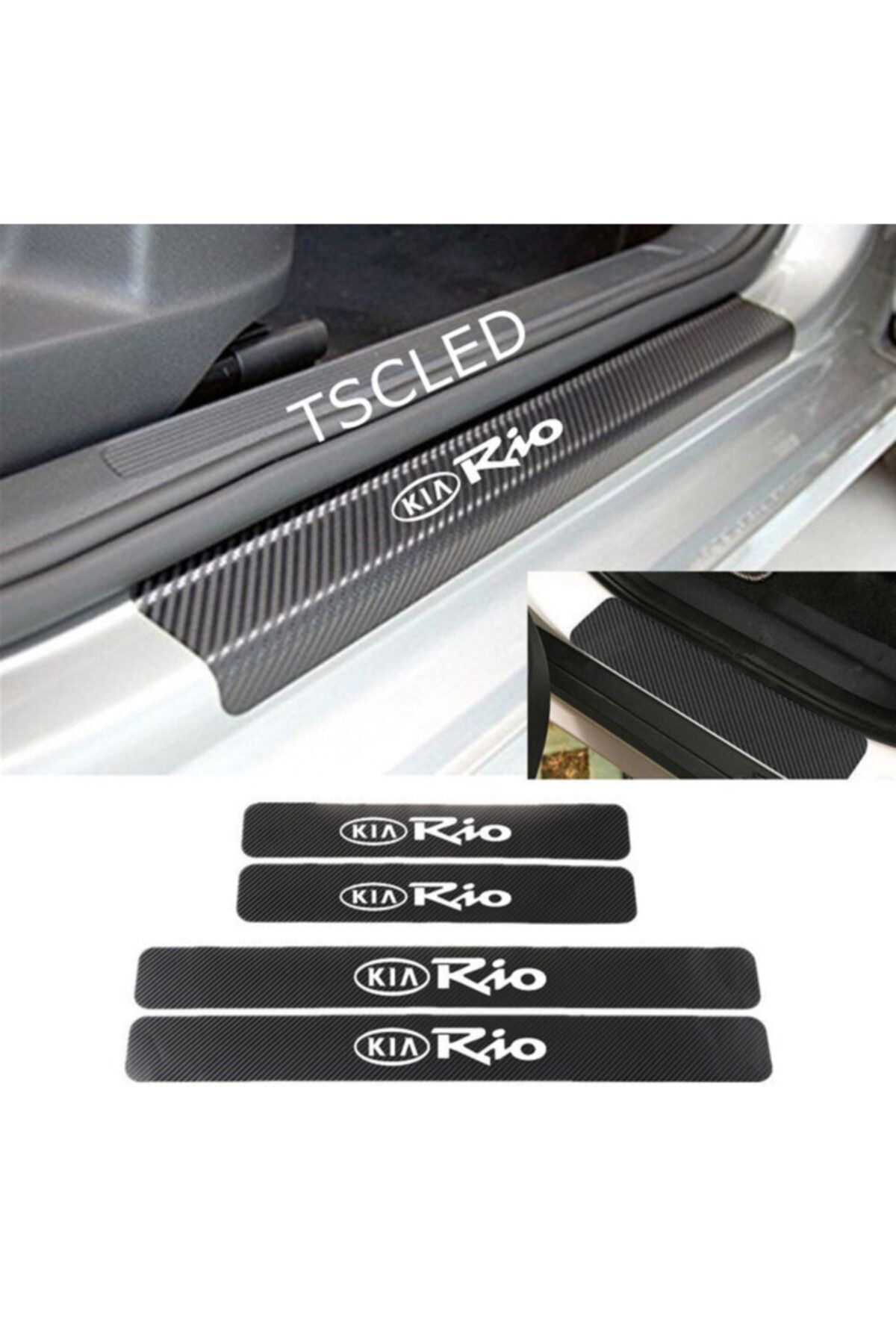 tsc kia rio karbon kapi esigi koruma sticker yapistirma 4lu set fiyati yorumlari trendyol