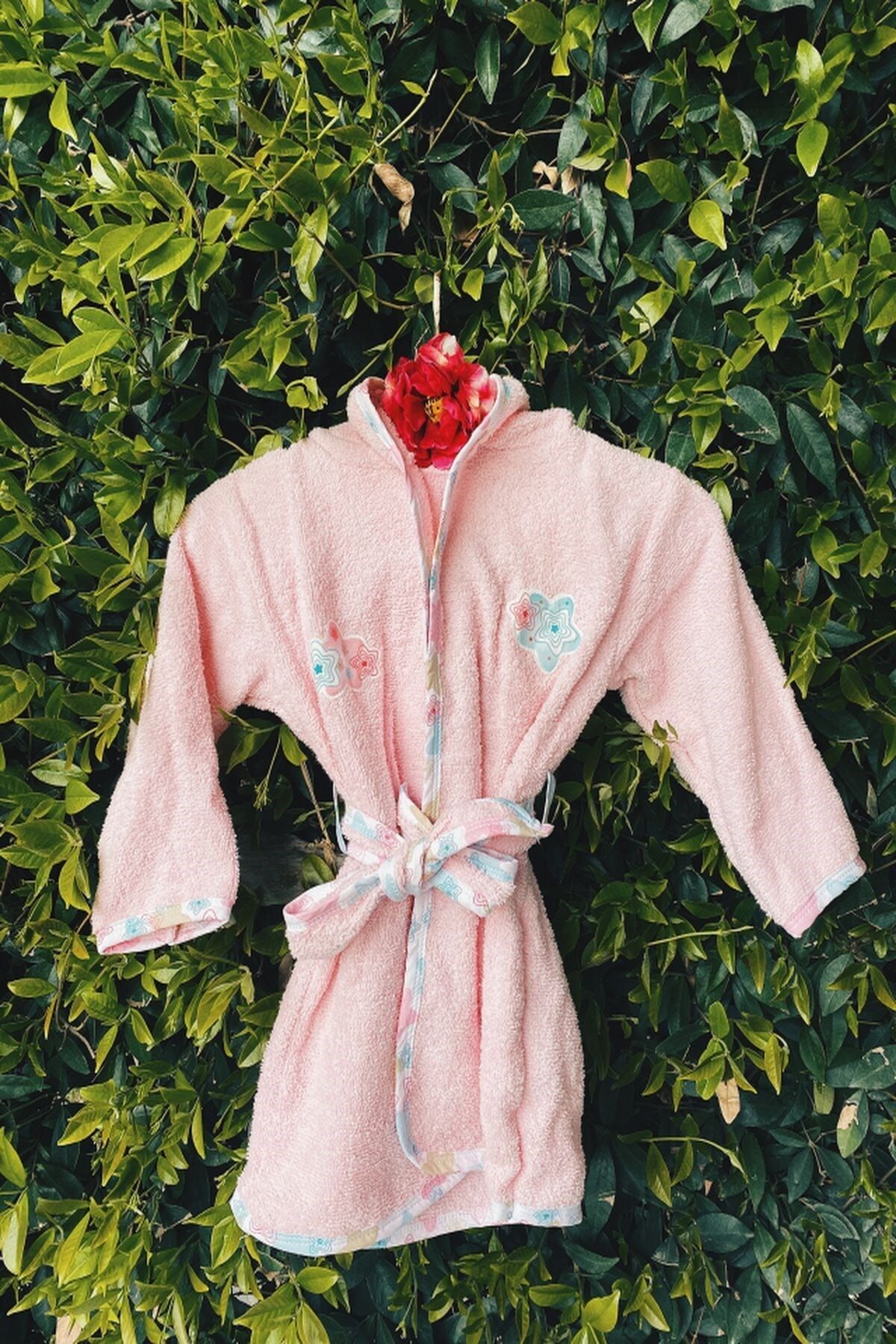 Arma Baby's Çocuk Pembe Yıldızlı Bornoz -1 Yaş
