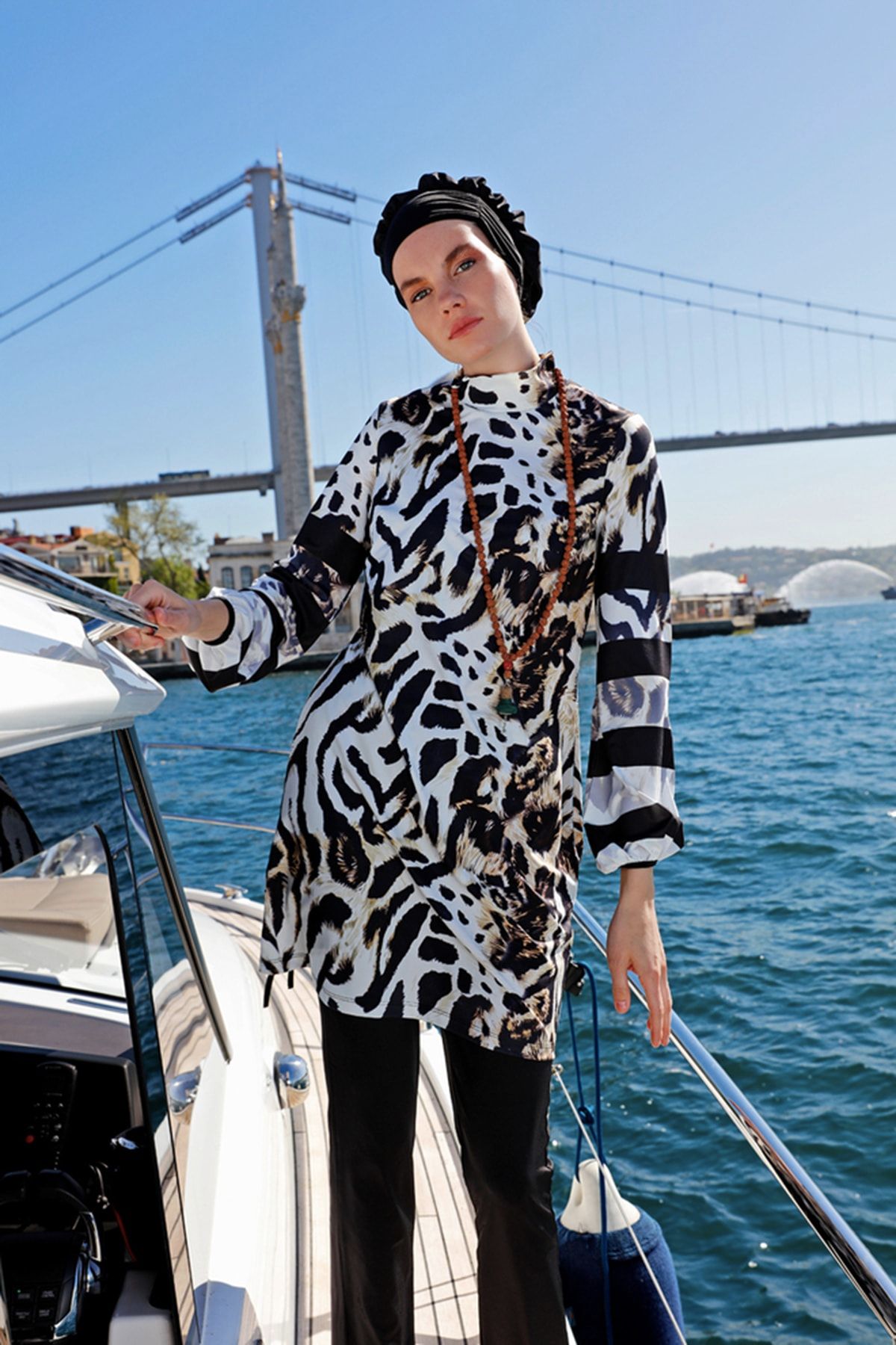 Mayovera Modern Leopar Desenli Mayo