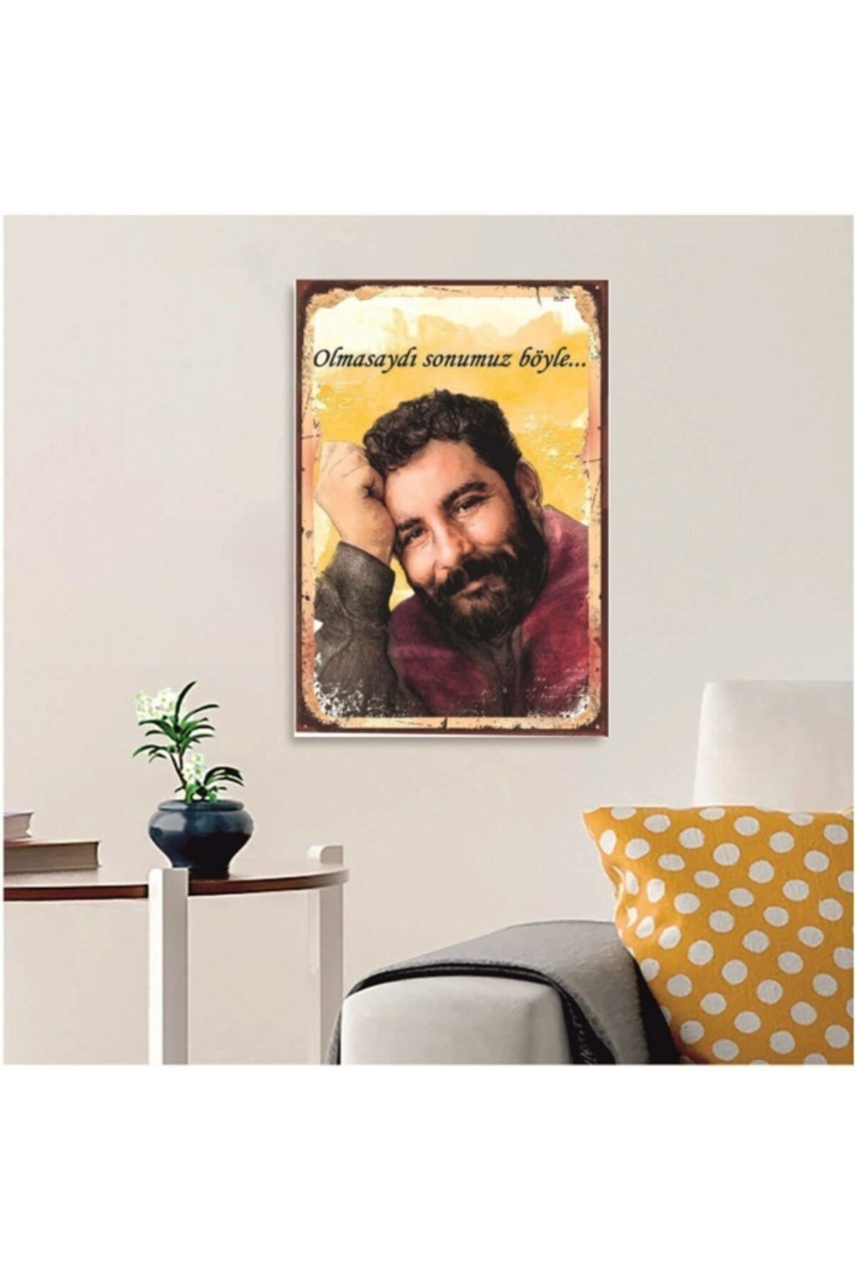 FERMAN HEDİYELİK Ahmet Kaya Ahşap Retro Poster-3 17,5x27,5 Cm