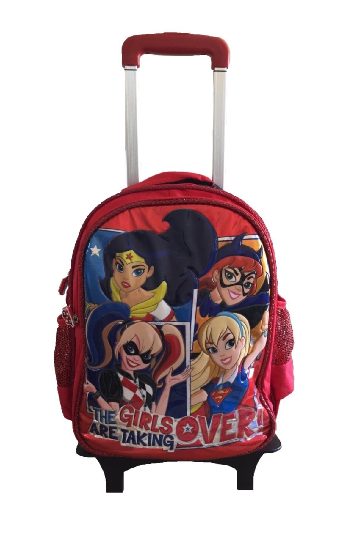 DC Super Hero Lisanslı Çekçekli ( Çıkarılabilir Çekçek) Kabartma Desenli Dc Süper Hero Girls Çift Gözlü