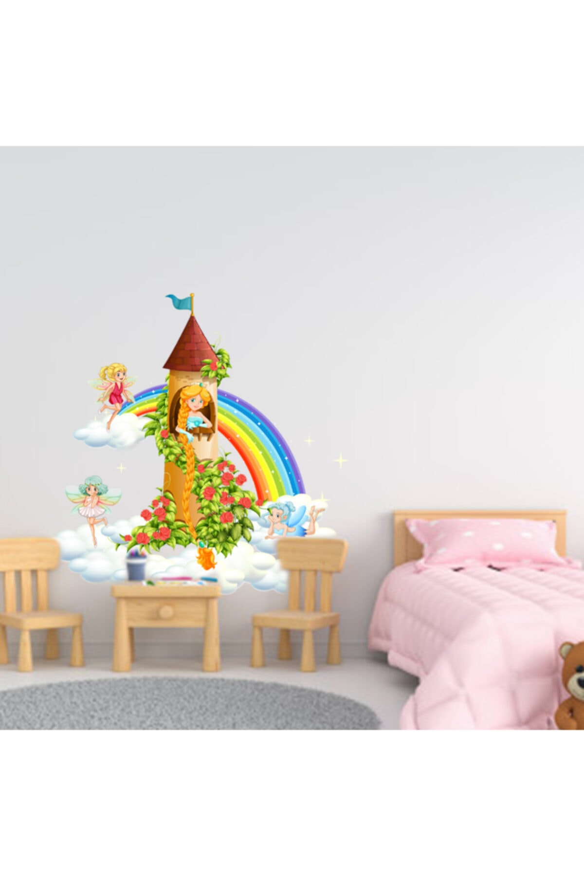 Parti Çocuk Kız Çocuk Odası Melekli Sticker