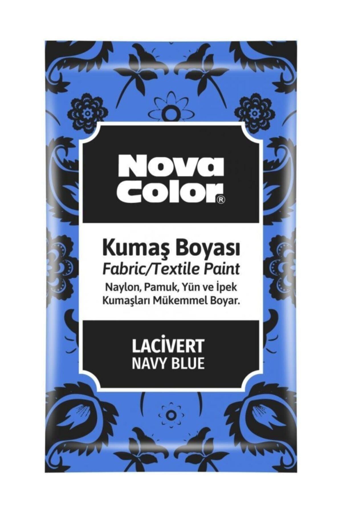 Nova Color Lacivert Toz Kumaş Boyası 12 gr 12 Adet