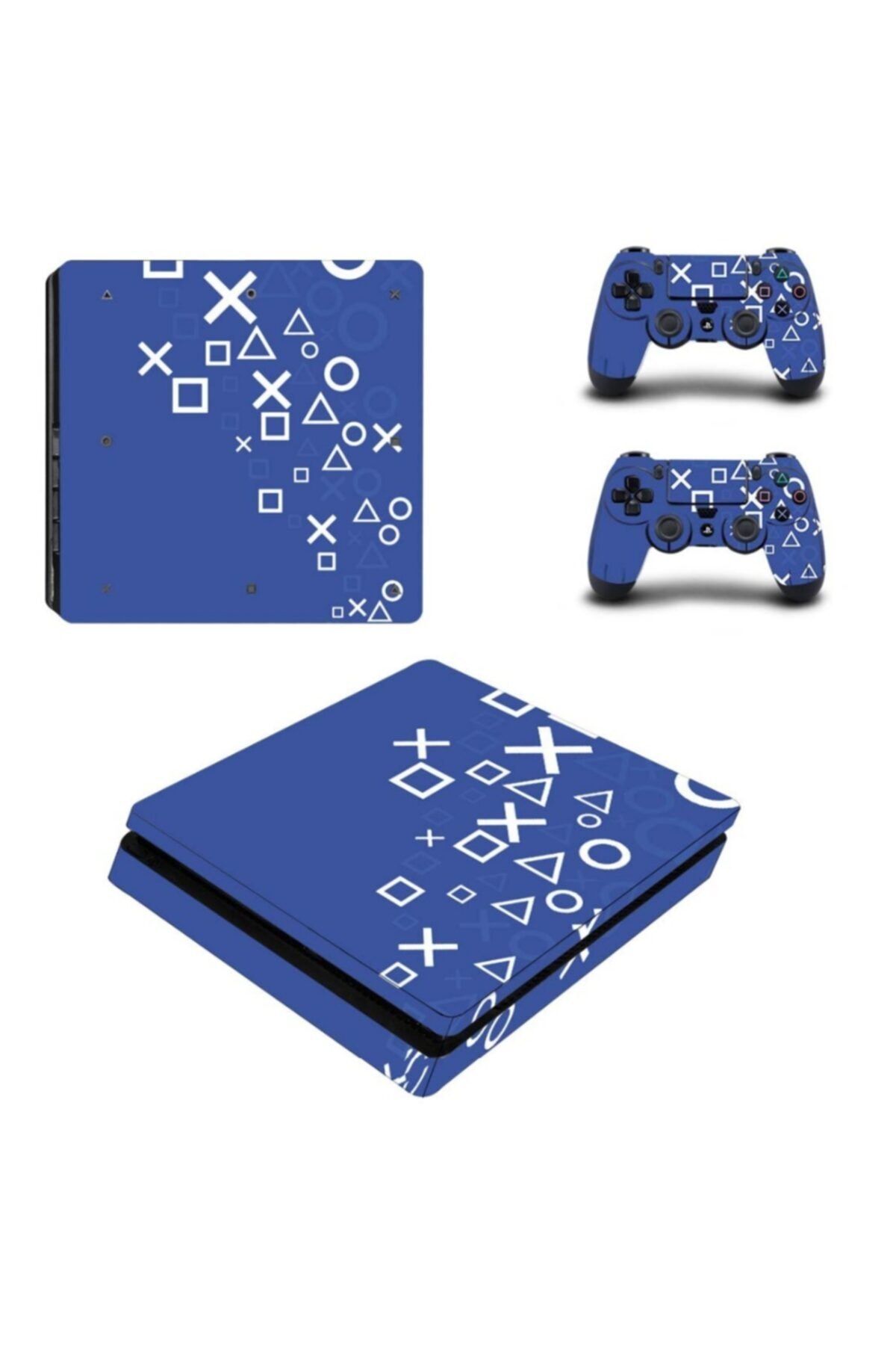 kt decor mavi arkaplan beyaz kol dugmeleri playstation 4 slim kasa sticker kaplama fiyati yorumlari trendyol
