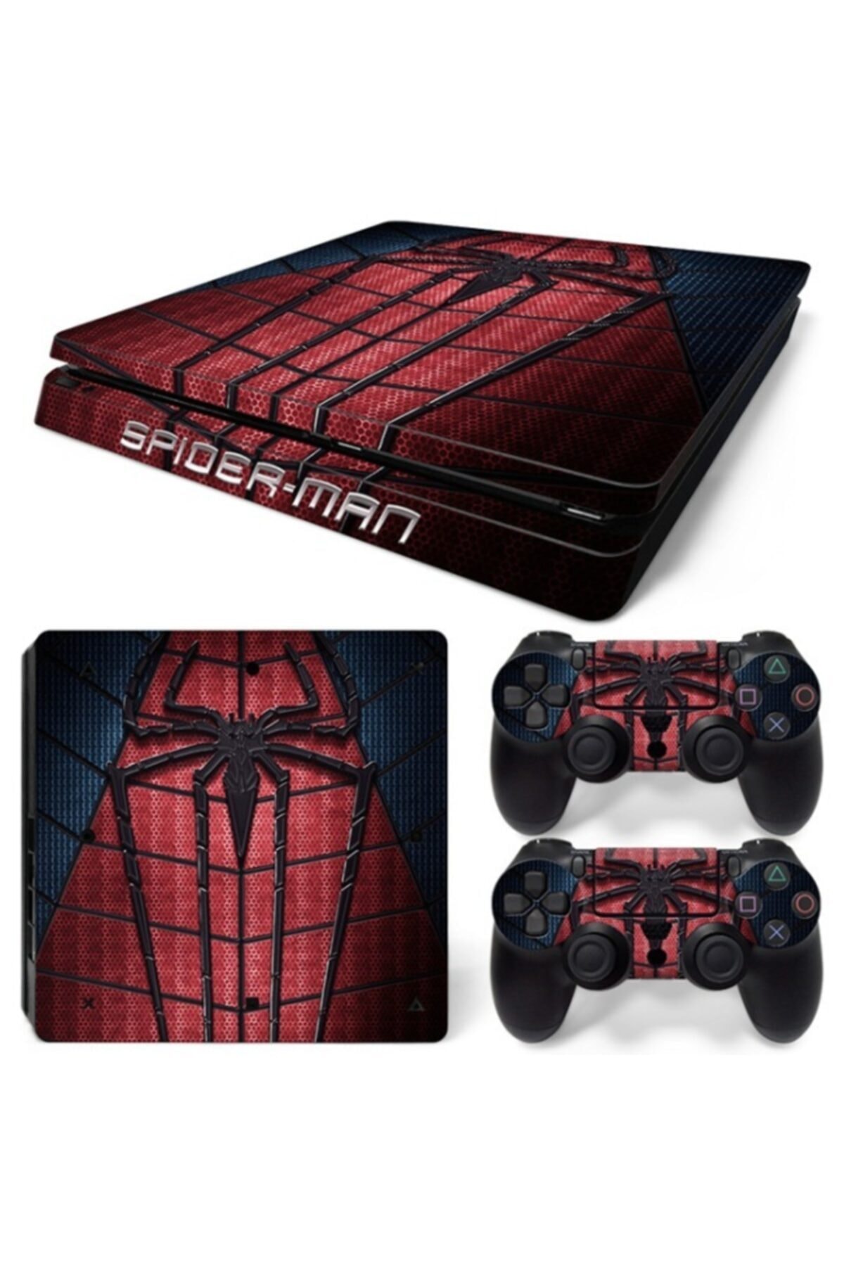 KT Decor Spiderman Logo Playstation 4 Slim Kasa Sticker Kaplama-03