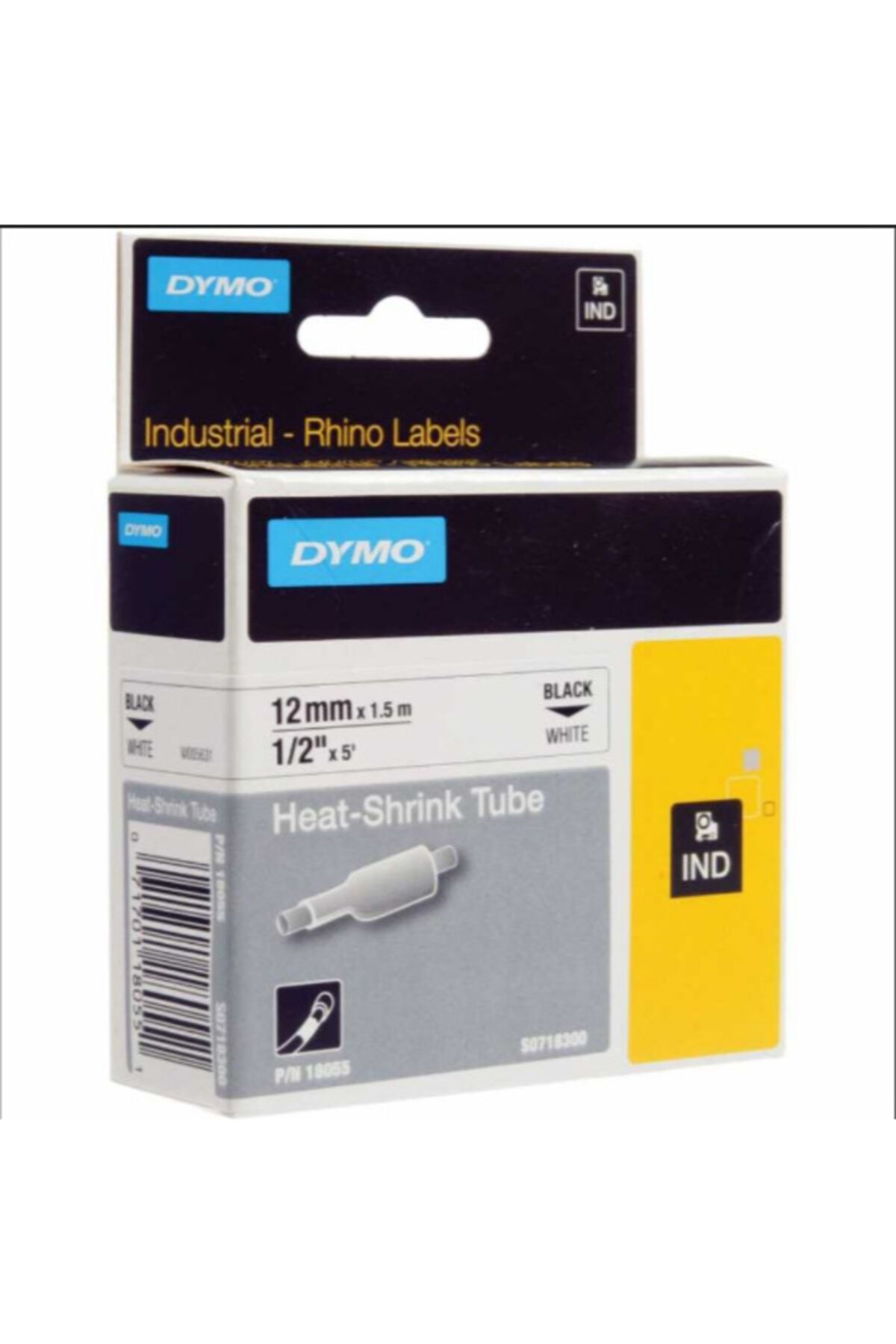 Dymo Rhinopro Isıyla Küçülen Şerit 9mm X 1,5mt Beyaz