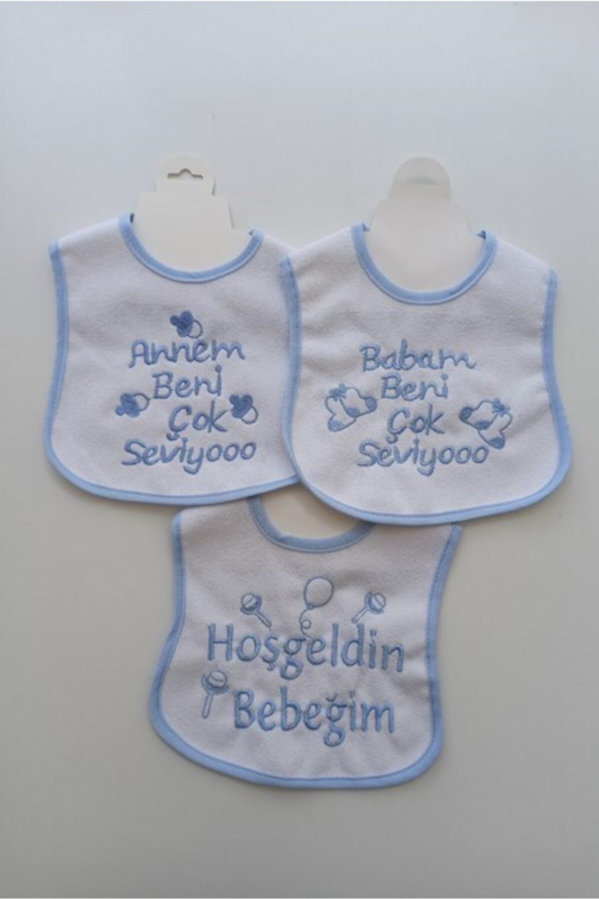 anılço Erkek Bebek Yazılı Su Geçirmez Mama Önlüğü