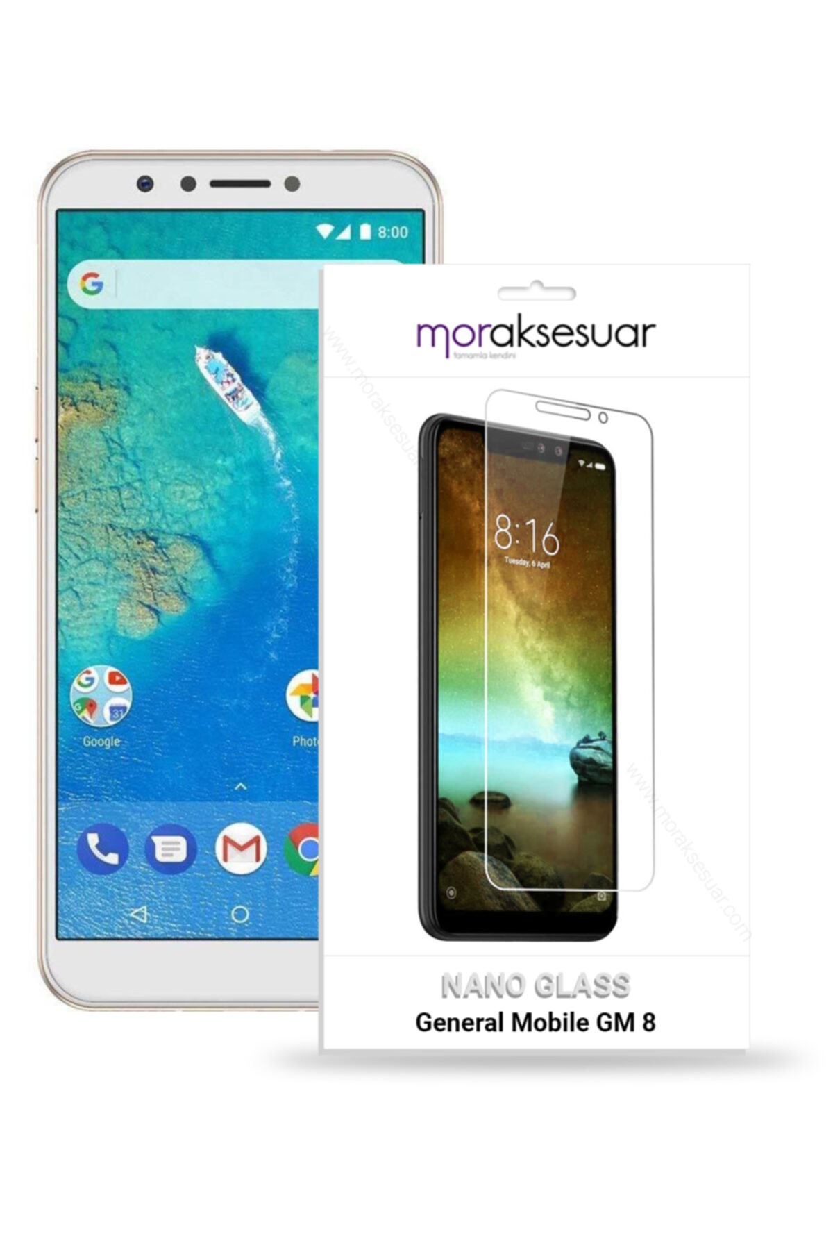 General Mobile Gm 8 Nano Kırılmaz Cam Ekran Koruyucu Ince Esnek