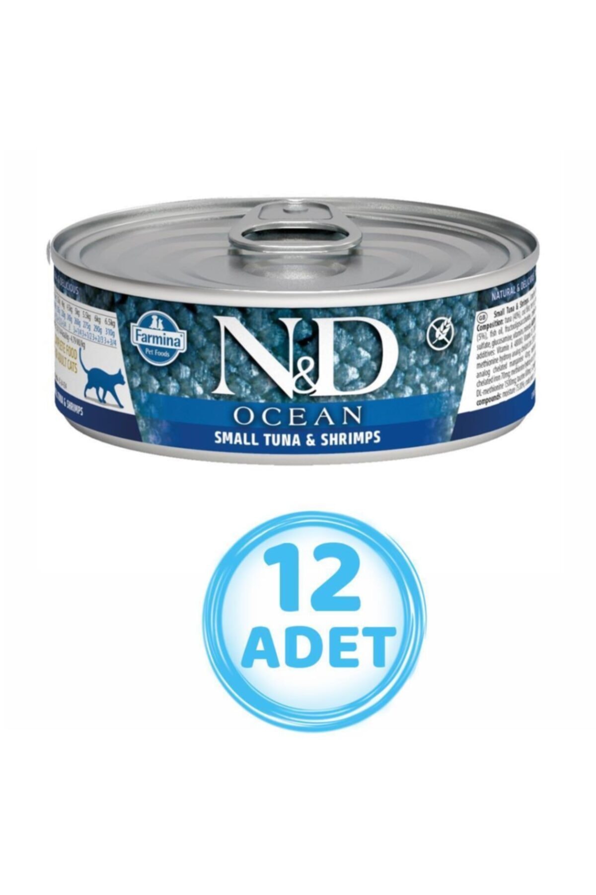 N&D Nd Karides Ve Ton Balıklı Yetişkin Kedi Konservesi 80 Gr ( 12 Adet )