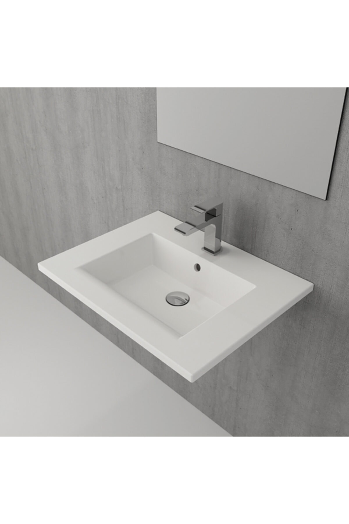 Hafele Tıerra Parlak Beyaz 60 Lavabo 615x475 mm