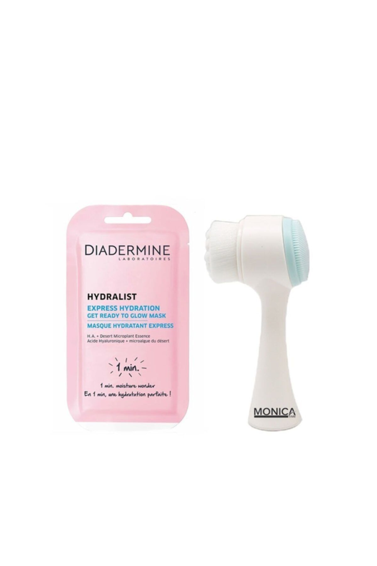 Diadermine Hydralist Express Anında Nem Maskesi 8 ml + Yüz Temizleme Fırçası 8694246577448