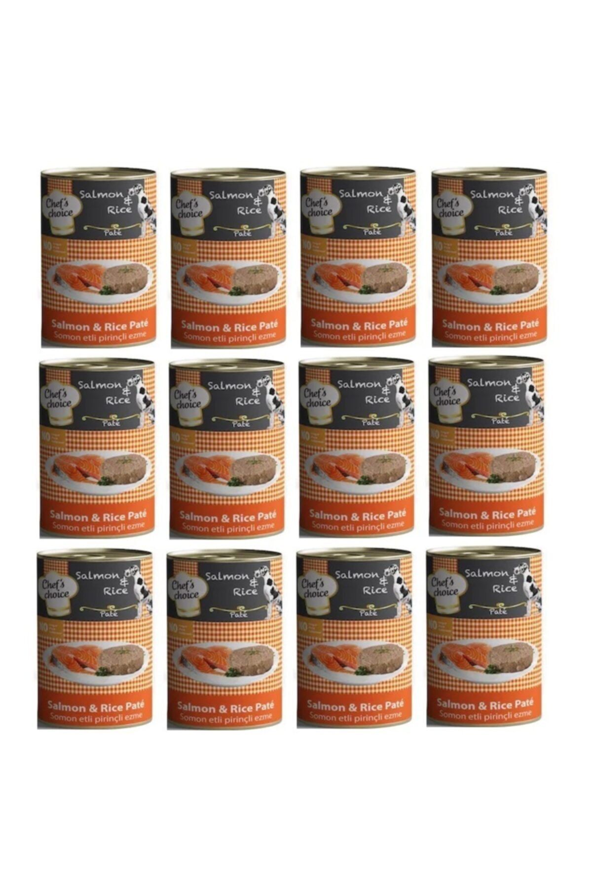 Chefs Choice Somonlu Tahılsız Köpek Konserve Ezme 400 gr x 12 Adet