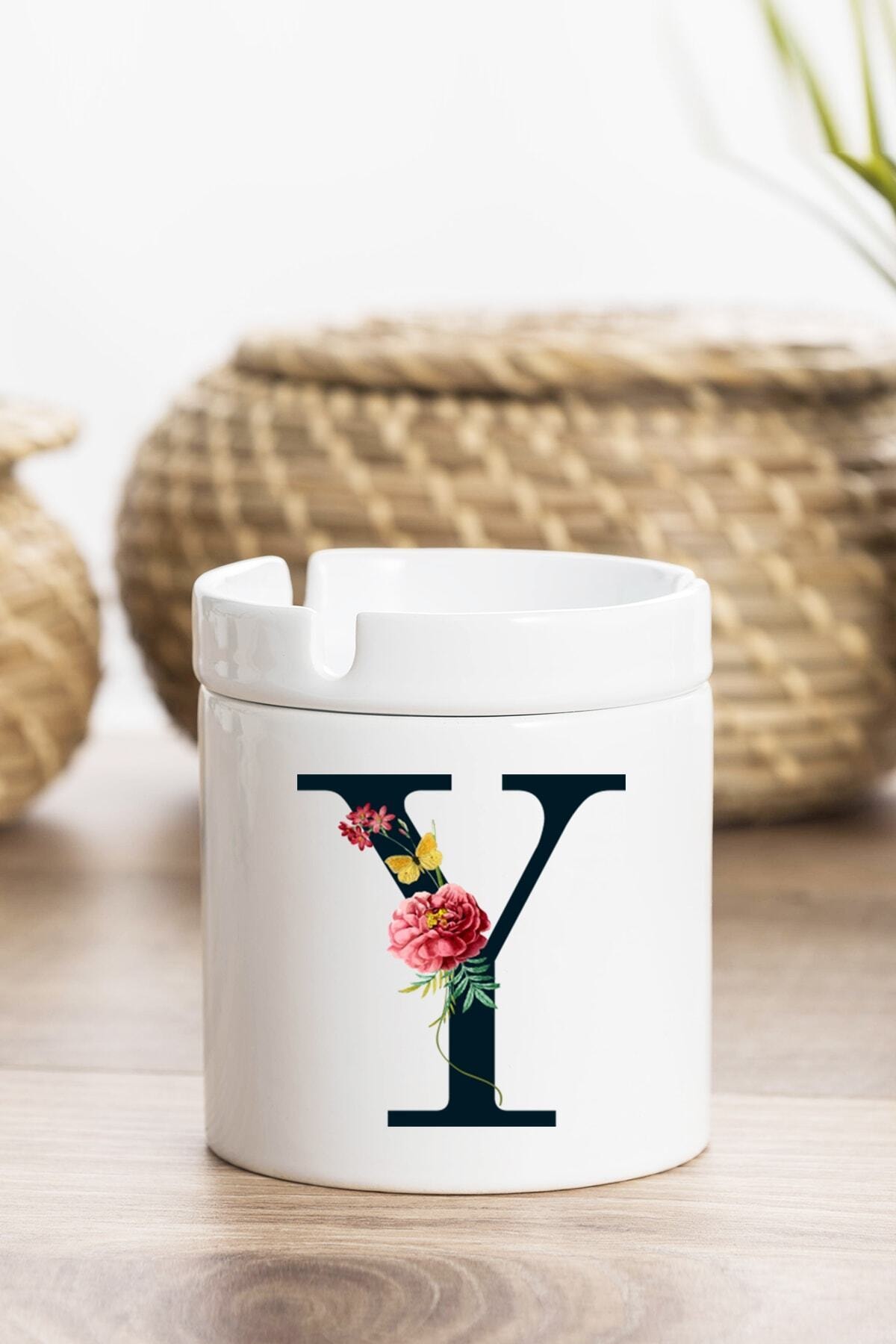 GiftStore Y Harfi Çiçek Tasarım Kül Tablası