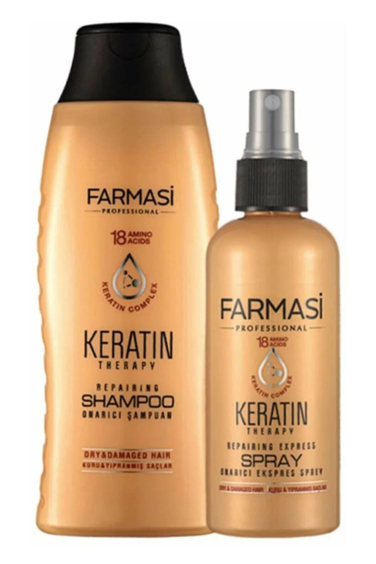 Farmasi 2'li Set Keratın Onarıcı Şampuan 400 ml Ve Keratın Onarıcı Ekspres Sprey 115 ml