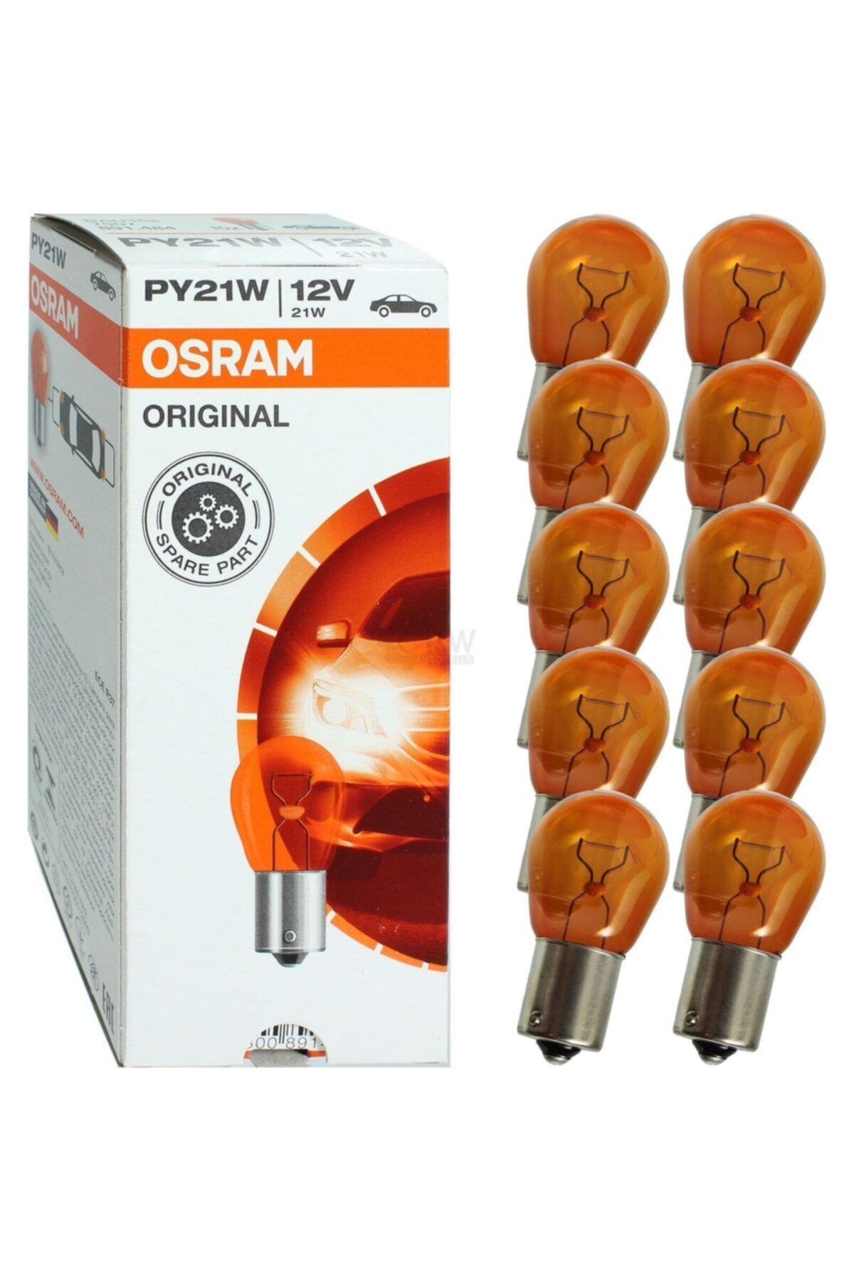 Osram 7507 Py21w Sinyal Ampulü 12 Volt 93 Amber 10 Adet