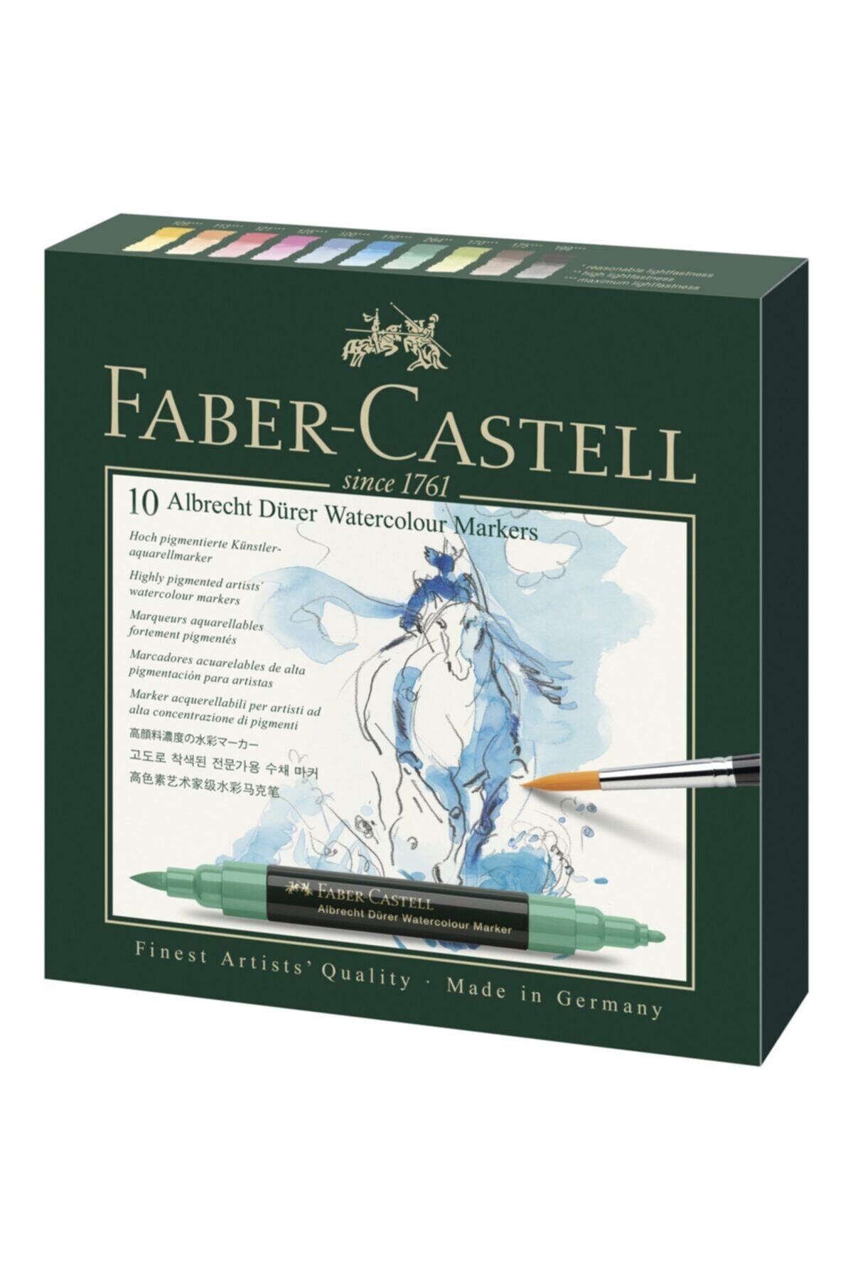 Faber Castell Albrecht Dürer Watercolour Marker Fırça Uçlu Kalemi Seti 10 Renk