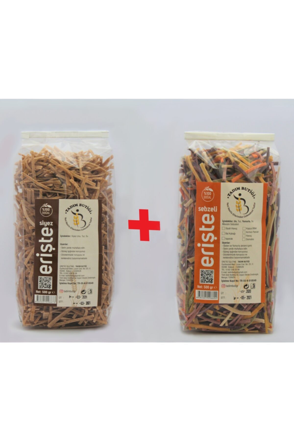 Tadım Butiği Siyez + Sebzeli Erişte 2x500 Gr