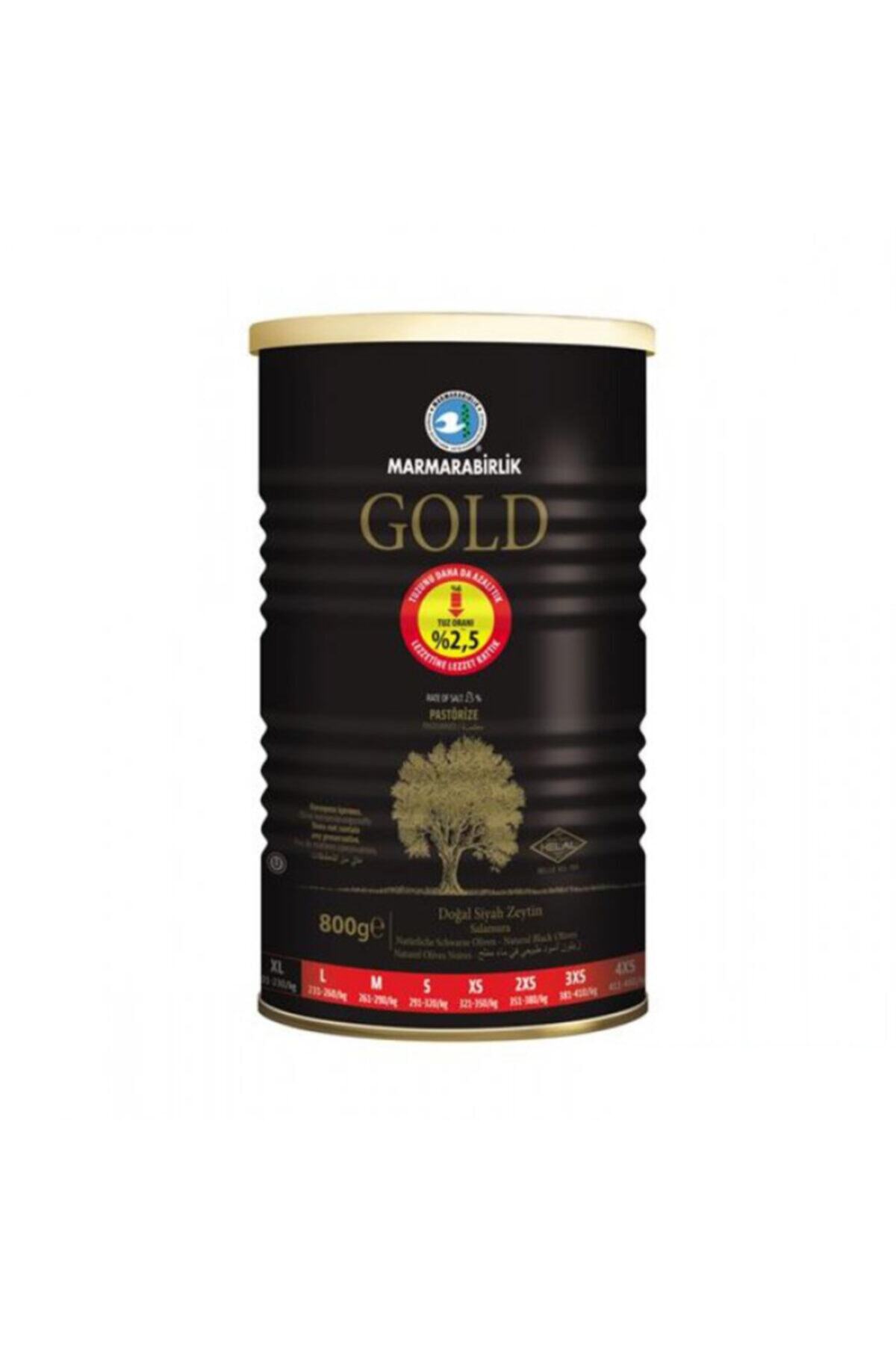 MarmaraBirlik Gold Siyah Zeytin 800 gr  - 6'lı Koli