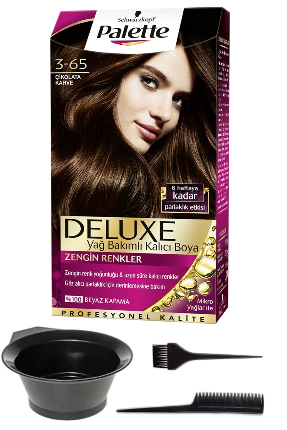 schwarzkopf hair mascara palette deluxe 3 65 cikolata kahve sac boyasi ve sac boyama seti fiyati yorumlari trendyol