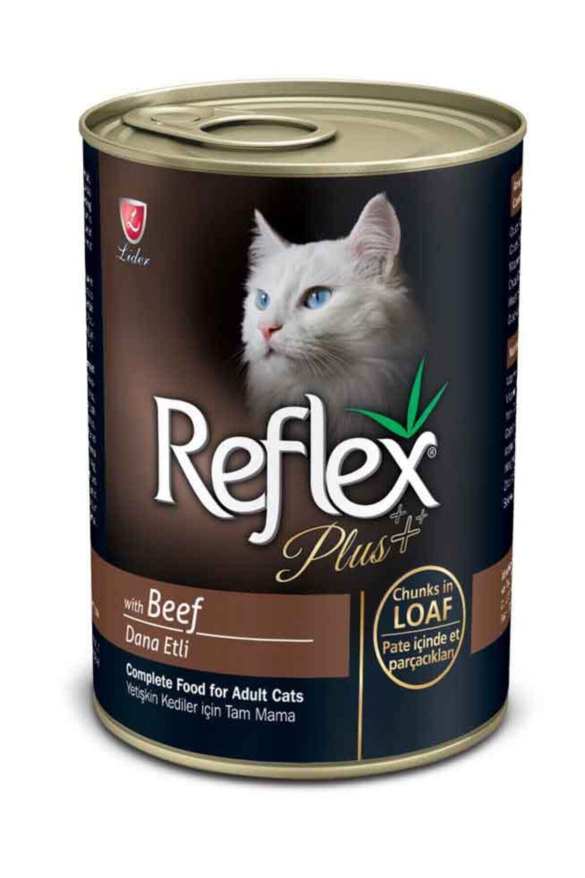 Reflex Plus Pate Biftekli Kedi Et Parçacıklı Konserve 400gr 24 Adet