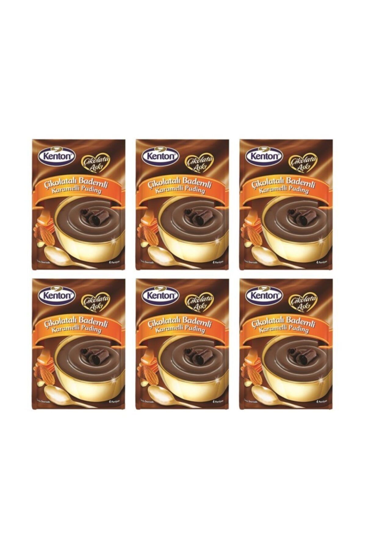 Kenton PUDİNG ÇİKOLATA AŞKI ÇİKOLATALI BADEMLİ KARAMELLİ 100GR 6'LI