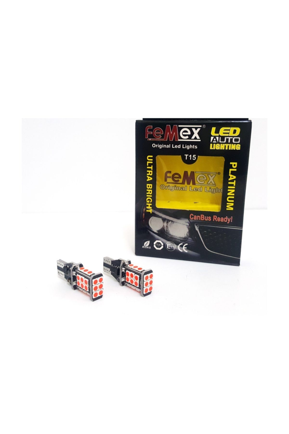 Femex Platinum T15 W16w Kirmizi Led Ampul Park 3 Stop Ampulu Trendyol