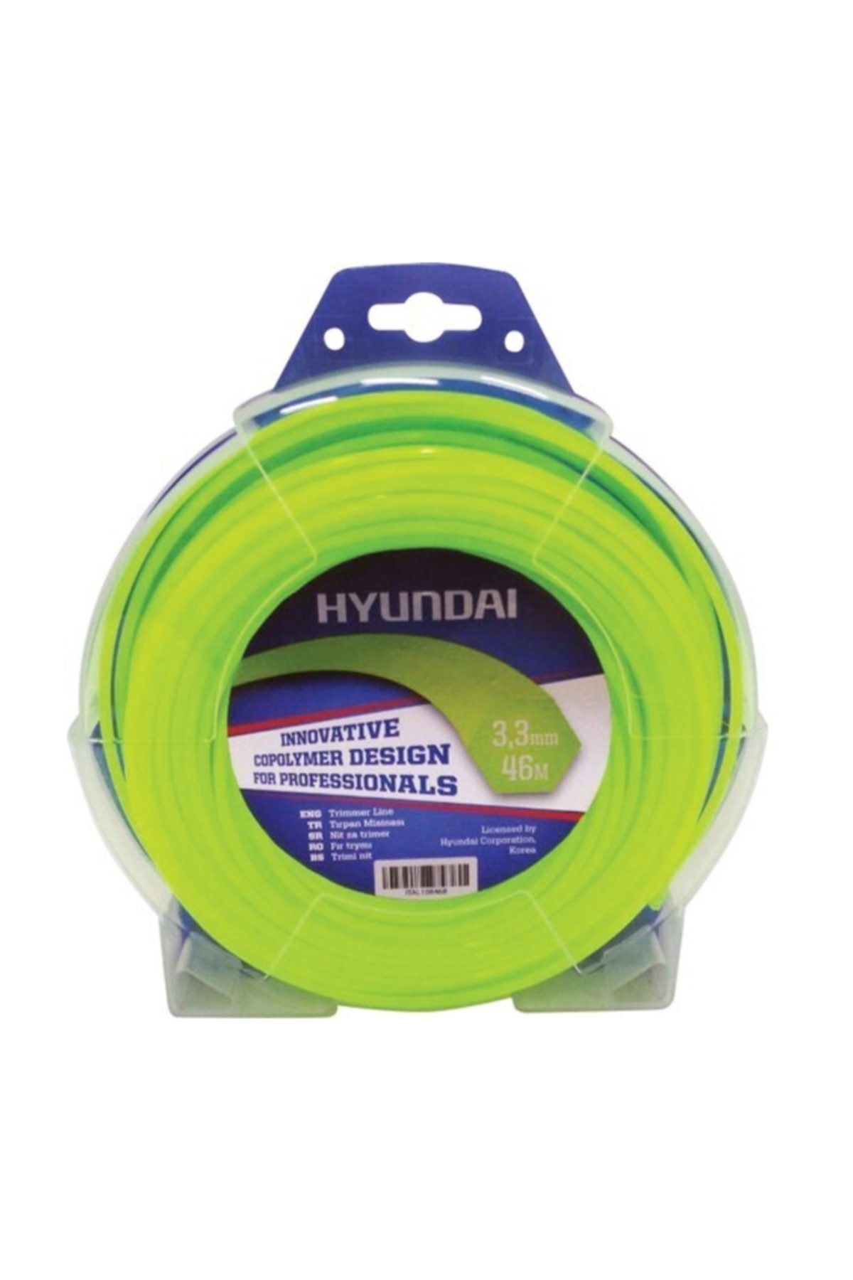 Hyundai 3.00 mm 58 mt.Altı Köşe Sarı Tırpan Misinası Ot Çim Kesme İpi