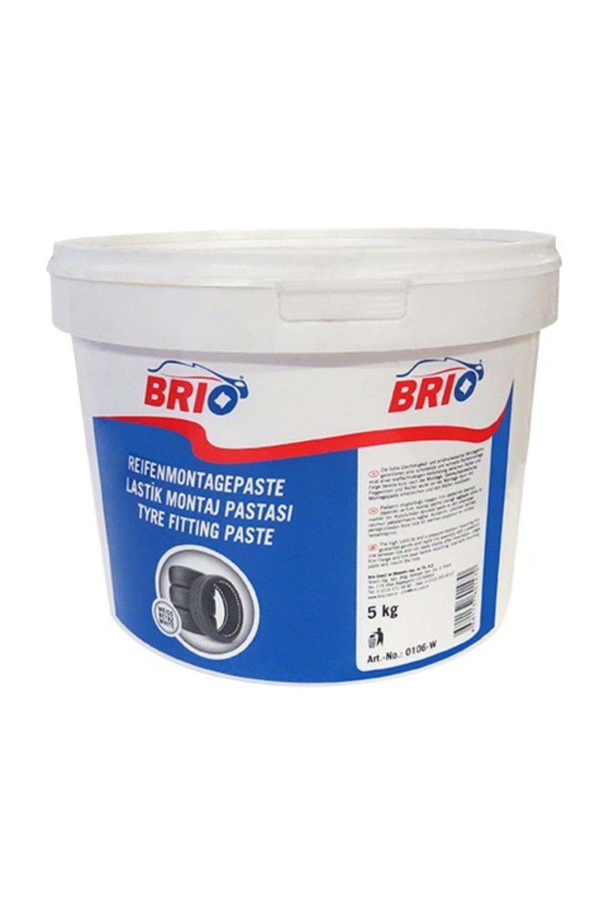 BRIO BRİO LASTİK MONTAJ KREMİ BEYAZ 5 KG