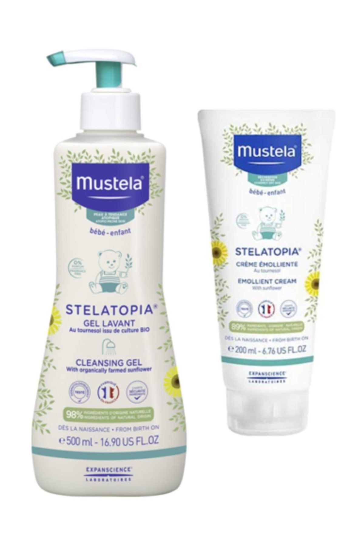 Stelatopia Bakım Seti |  Stelatopia Cleansing Cream 500ml + Emollient Cream 200ml ||  Orijinal Boy
