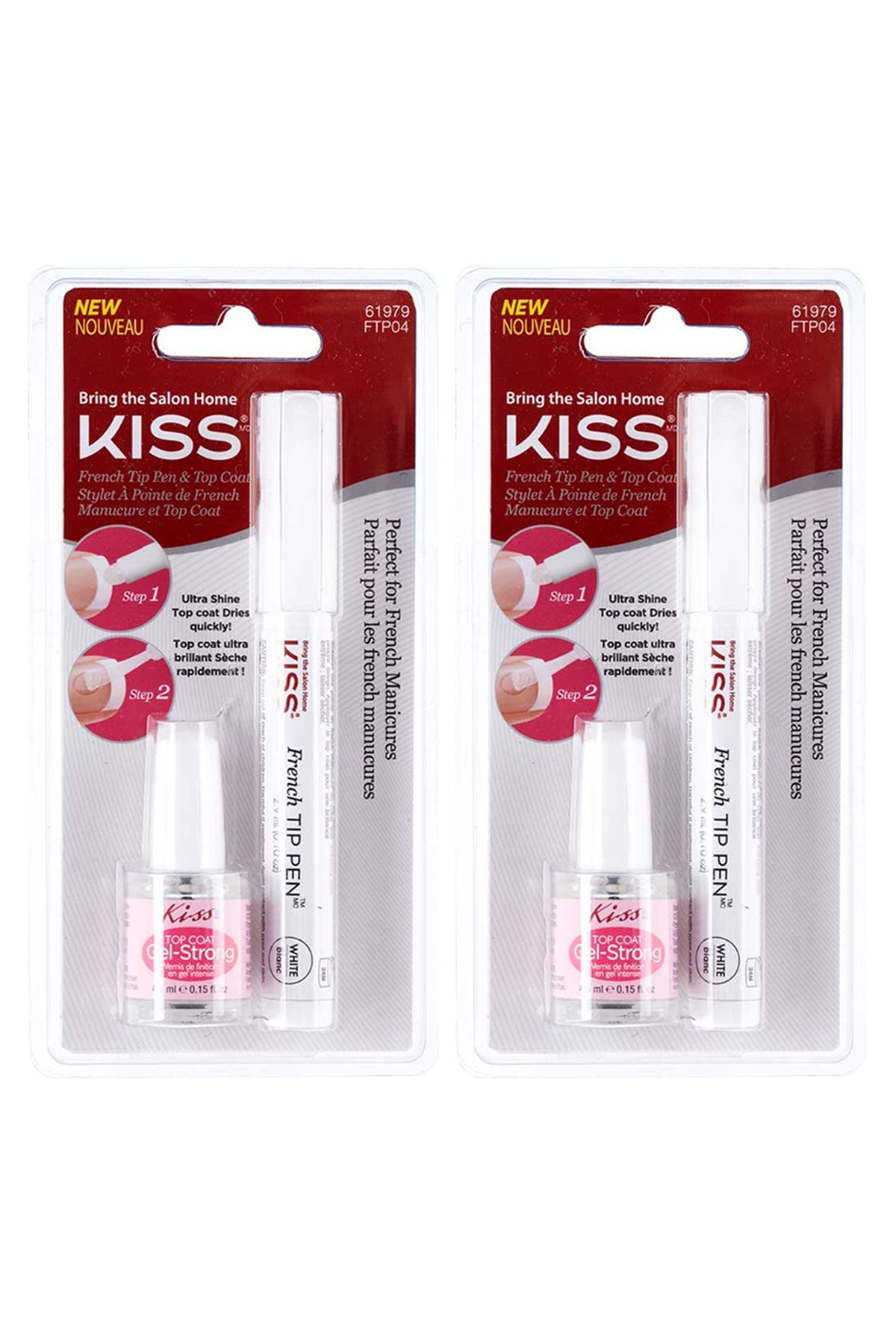 Kiss 2 ADET FRENCH MANİKÜR KALEMİ +TIRNAK PARLATICI