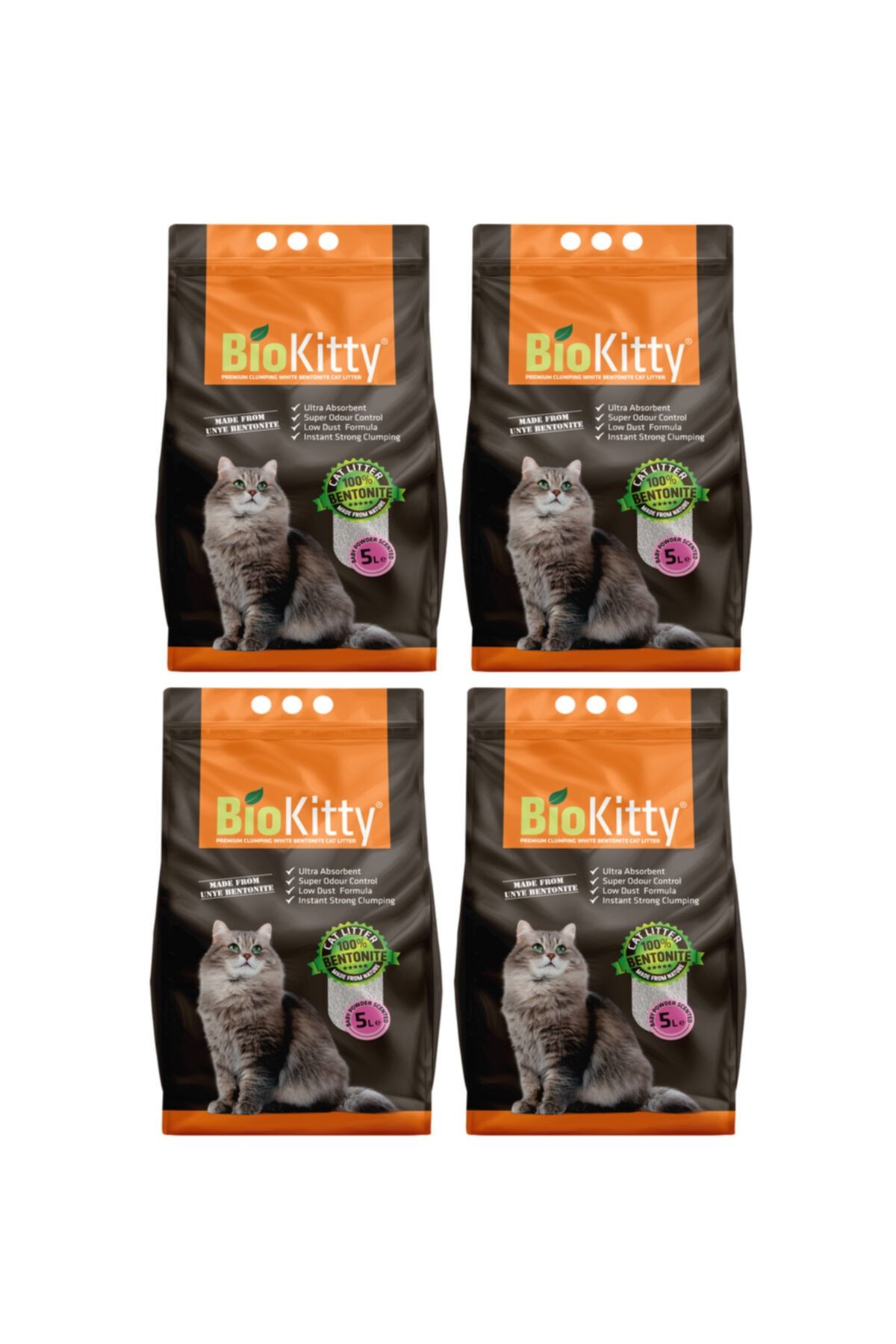 Biokitty 5 Lt Ince Tane Bebek Pudra Kokulu Kedi Kumu 4 Adet Trendyol