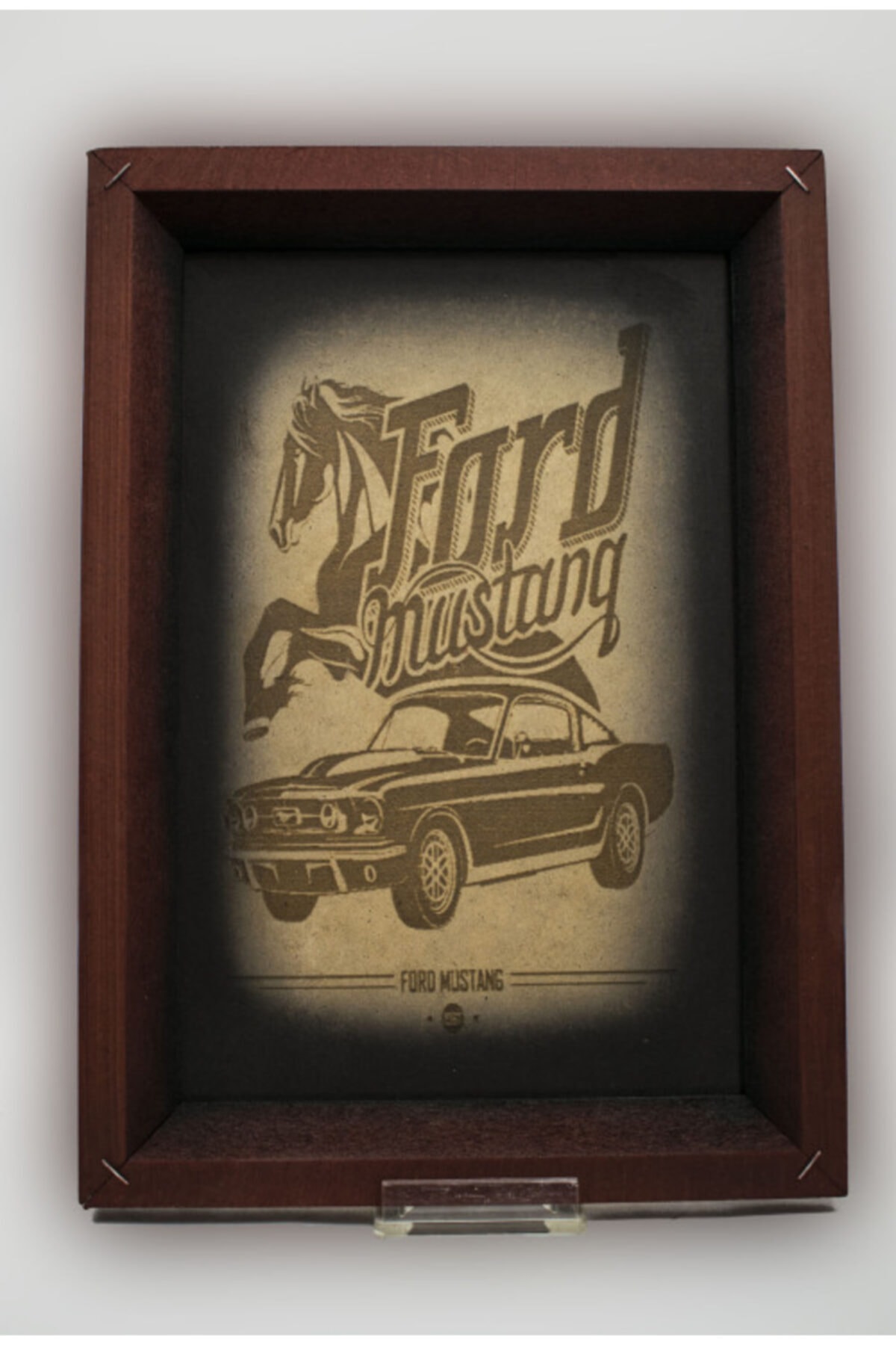 BURDANSECAL Unisex Bej Ahşap Lazer Baskılı Pano