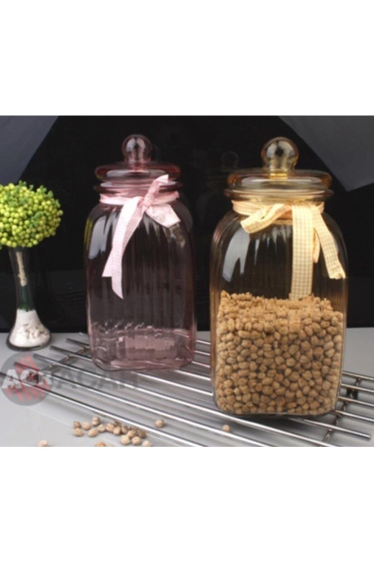 ACAR 31x14cm Vakum Kapaklı Şeffaf 4700 Ml Cam Kavanoz 007006