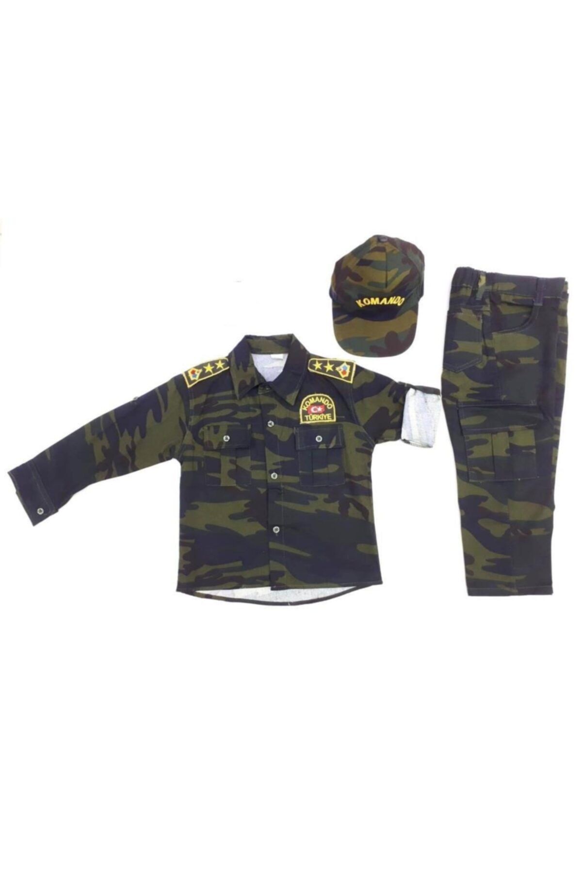 sevimli kids unisex cocuk yesil asker kiyafeti kostum fiyati yorumlari trendyol