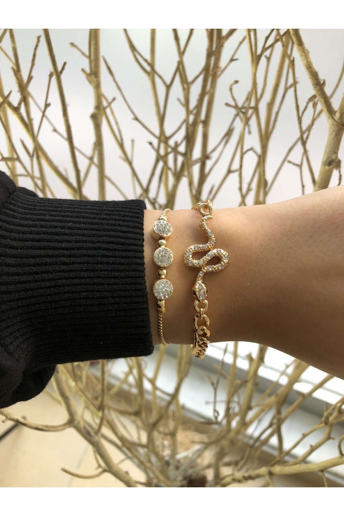 jackferrero Özel Tasarım 2 Adet Karışık Kadın Bileklik Seti