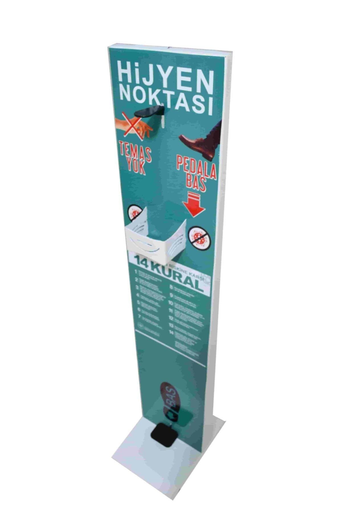 Pakas Ayak Pedallı El Dezenfektan Standı