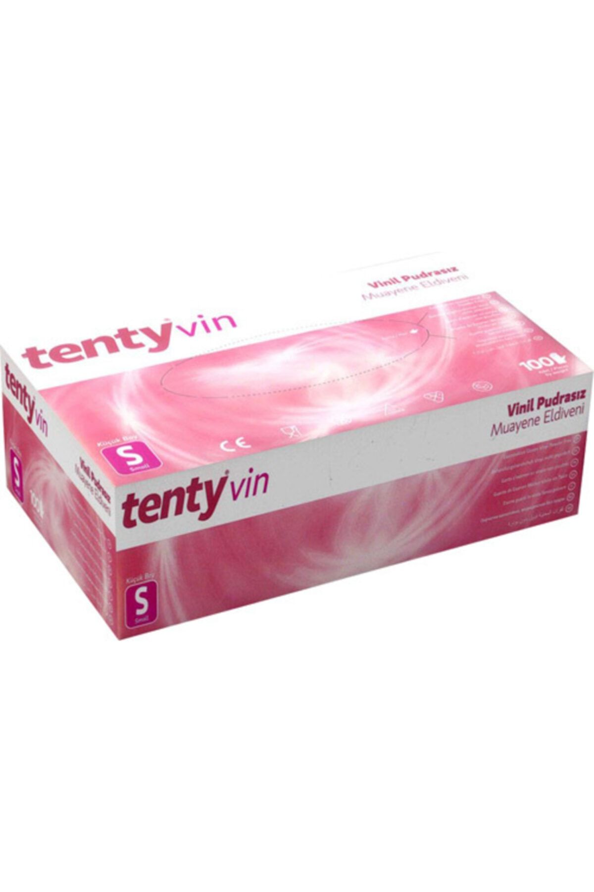 Tenty Vin Vinil Muayene Eldiveni S Beden 100 Adet - 1 Koli (20 Paket)