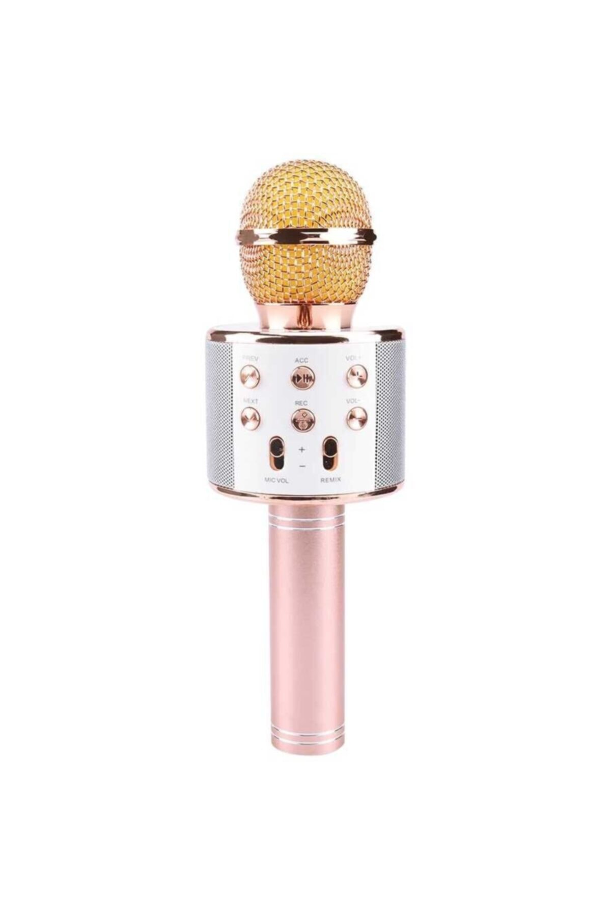 Ehr. Kablosuz Bluetooth Ios Ve Android Uyumlu Kareoke Mikrofon - Rose Gold