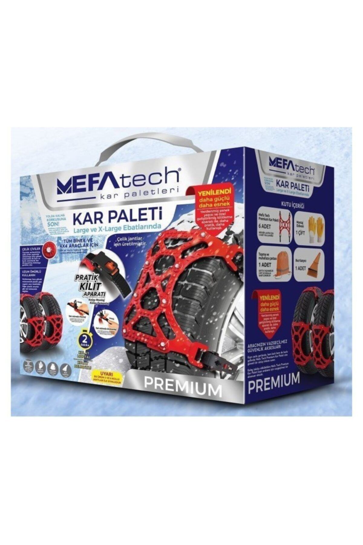 Yekoto Mefatech Premium Plastik Kar Zinciri Oto Kar Paleti Xl Beden