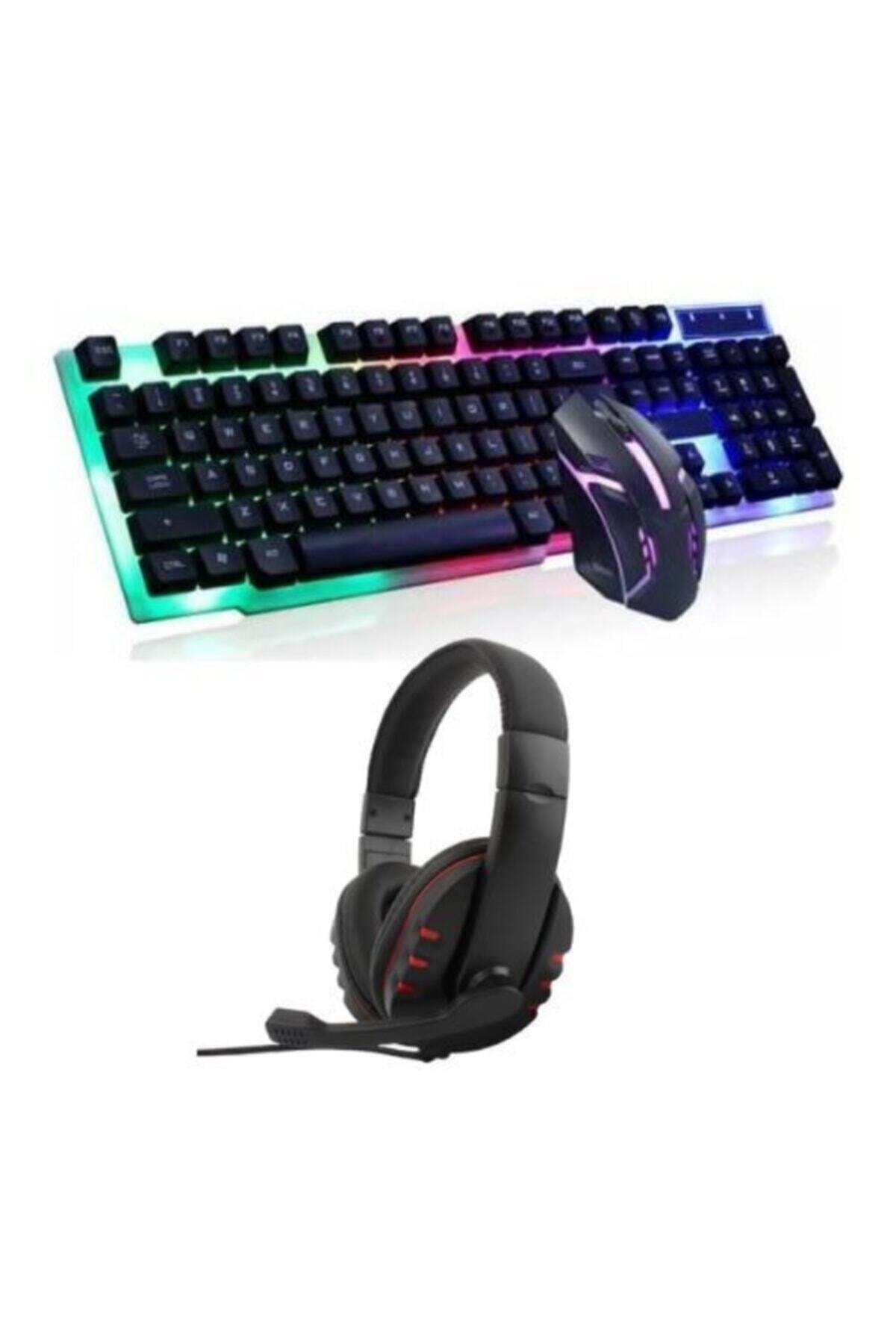 NUO Smart Tech Bood Profesyonel Gaming Klavyesi Profesyonel Gaming Q Oyuncu Klavye Gökkuşağı Klavye+mouse+kulaklık