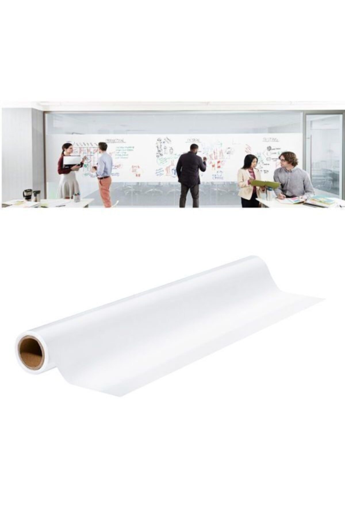 BOZMET Yazı Tahtası Folyosu Beyaz 137cmx1mt